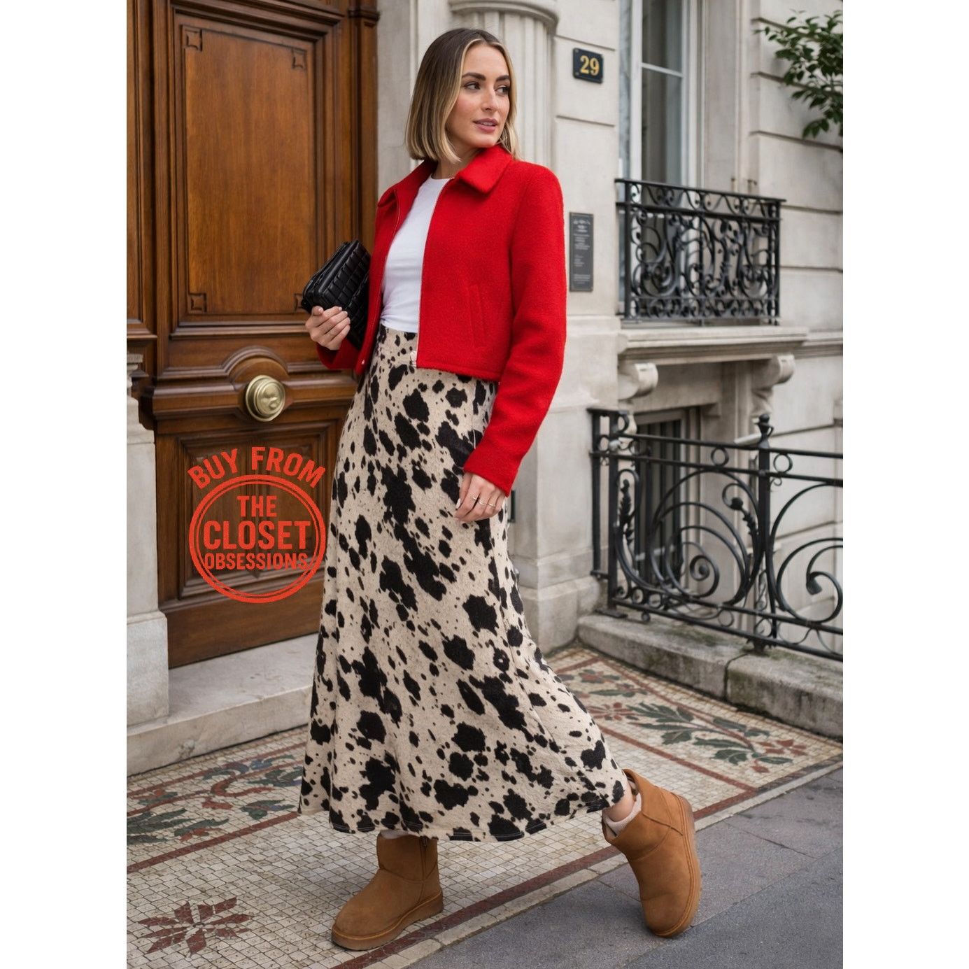 Zara ZARA Red Wool-Blend Cropped Jacket NWT Size M / US 6-8 / IT 42-44 - 4 Thumbnail
