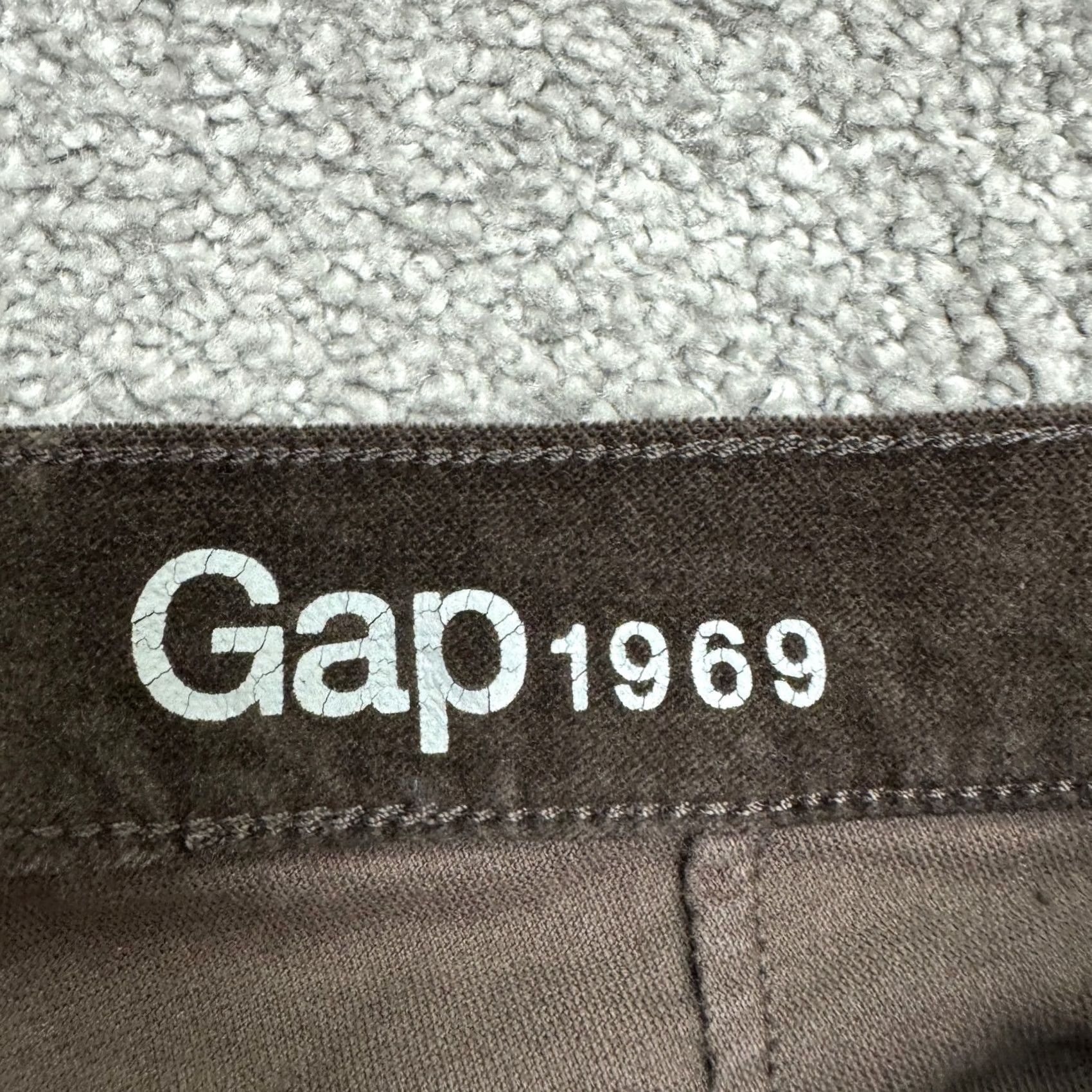 Gap Gap 1969 Pants Womens 30R Brown Velvet Velour Cotton High Rise Side Zip Legging Size 30" / US 8 / IT 44 - 6 Thumbnail