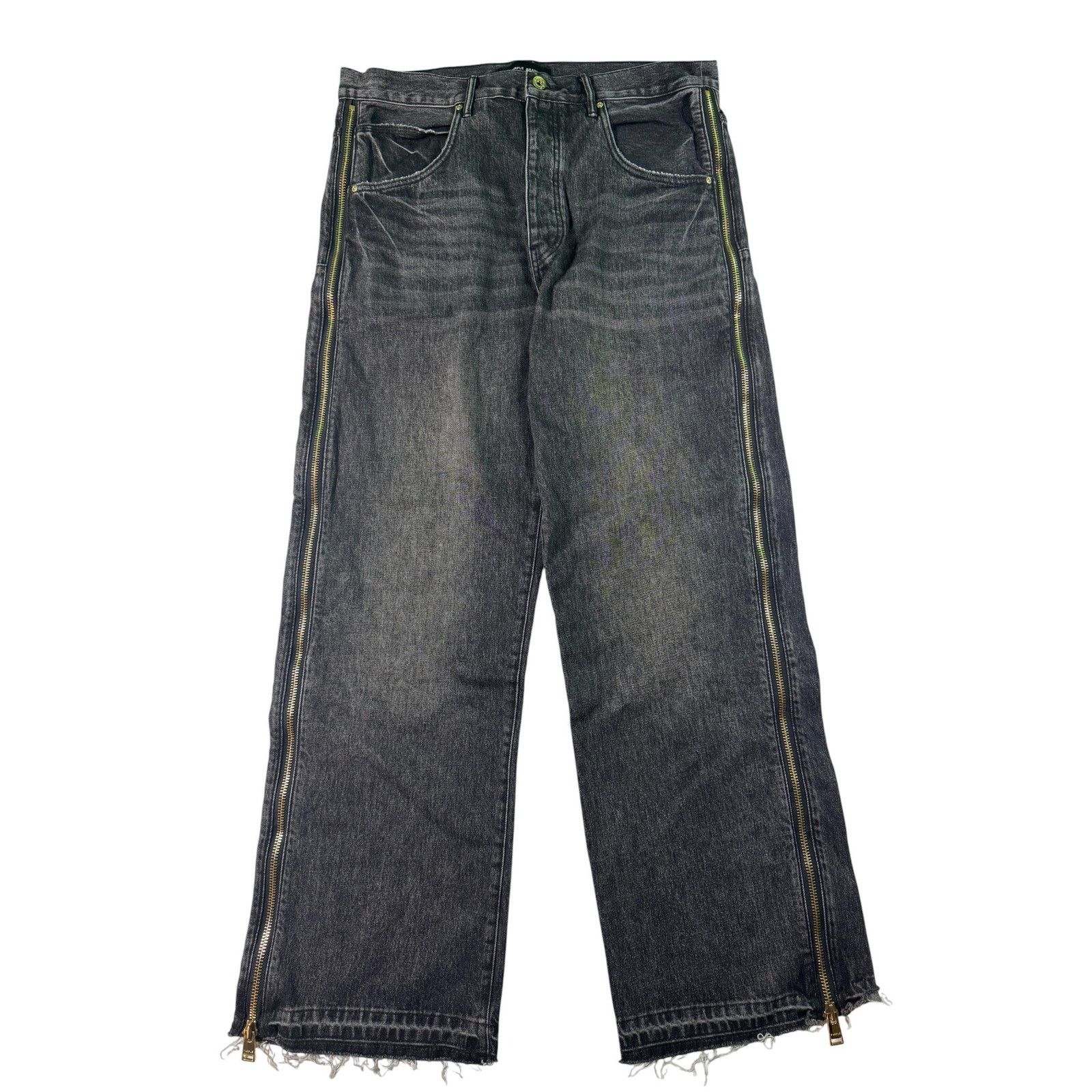 Purple Brand Purple Brand Zipper Denim Black Jeans Size US 38 / EU 54 - 1 Thumbnail