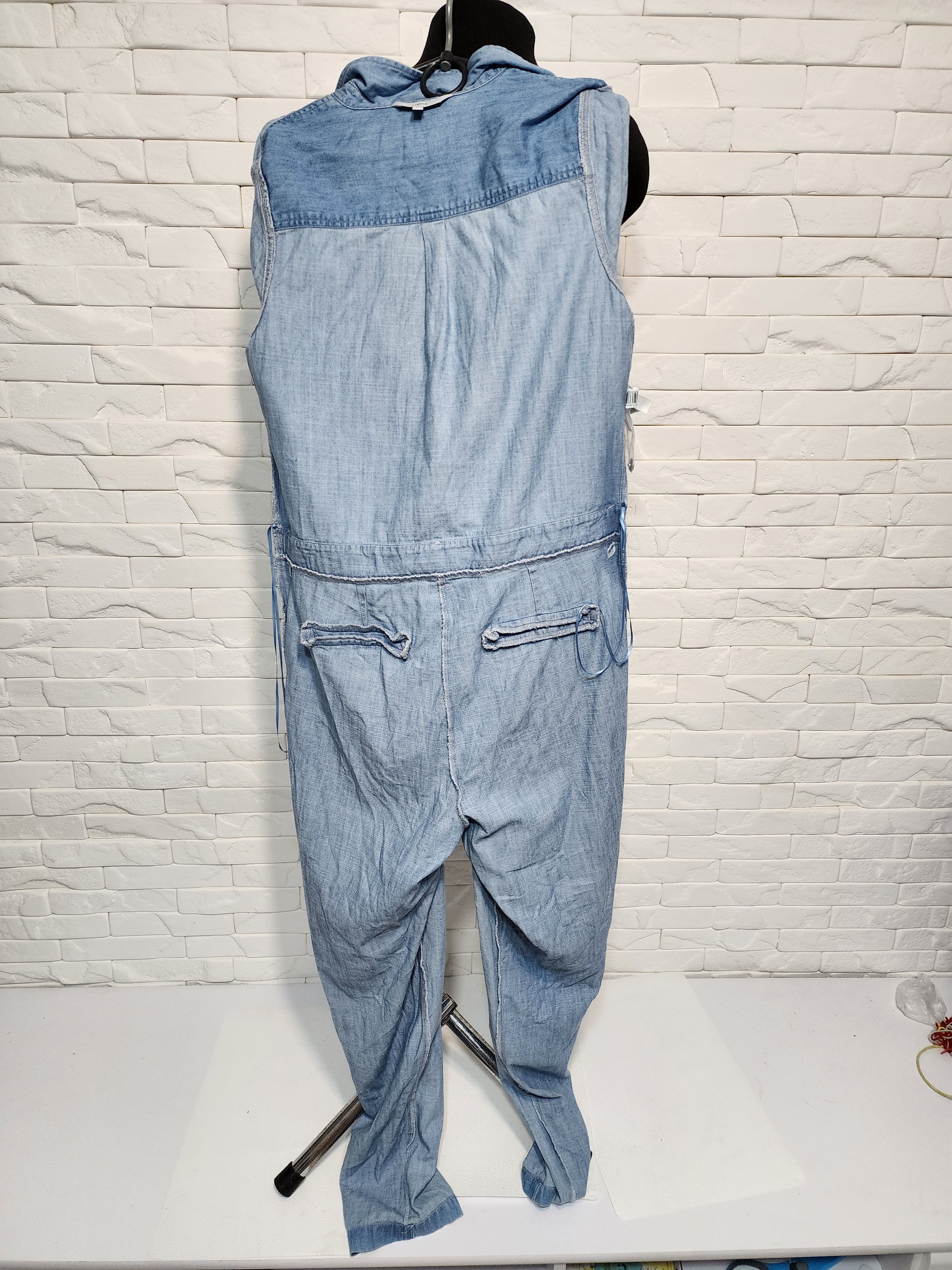 Denim & Co. Women's cotton jumpsuit. Size 35" - 8 Thumbnail