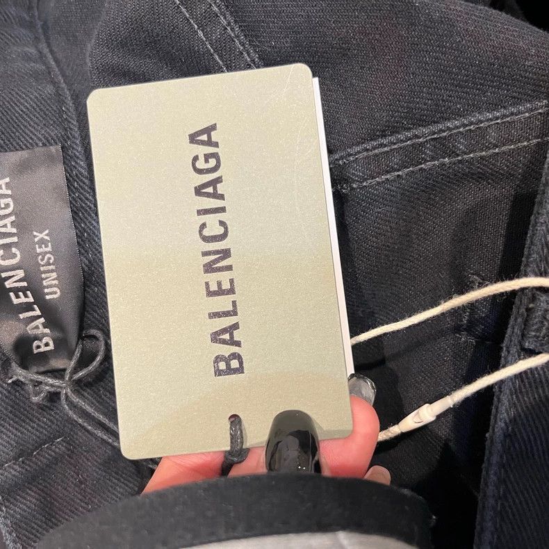 Balenciaga size s Black Solid Wide Leg Jeans 2505-Nextarro