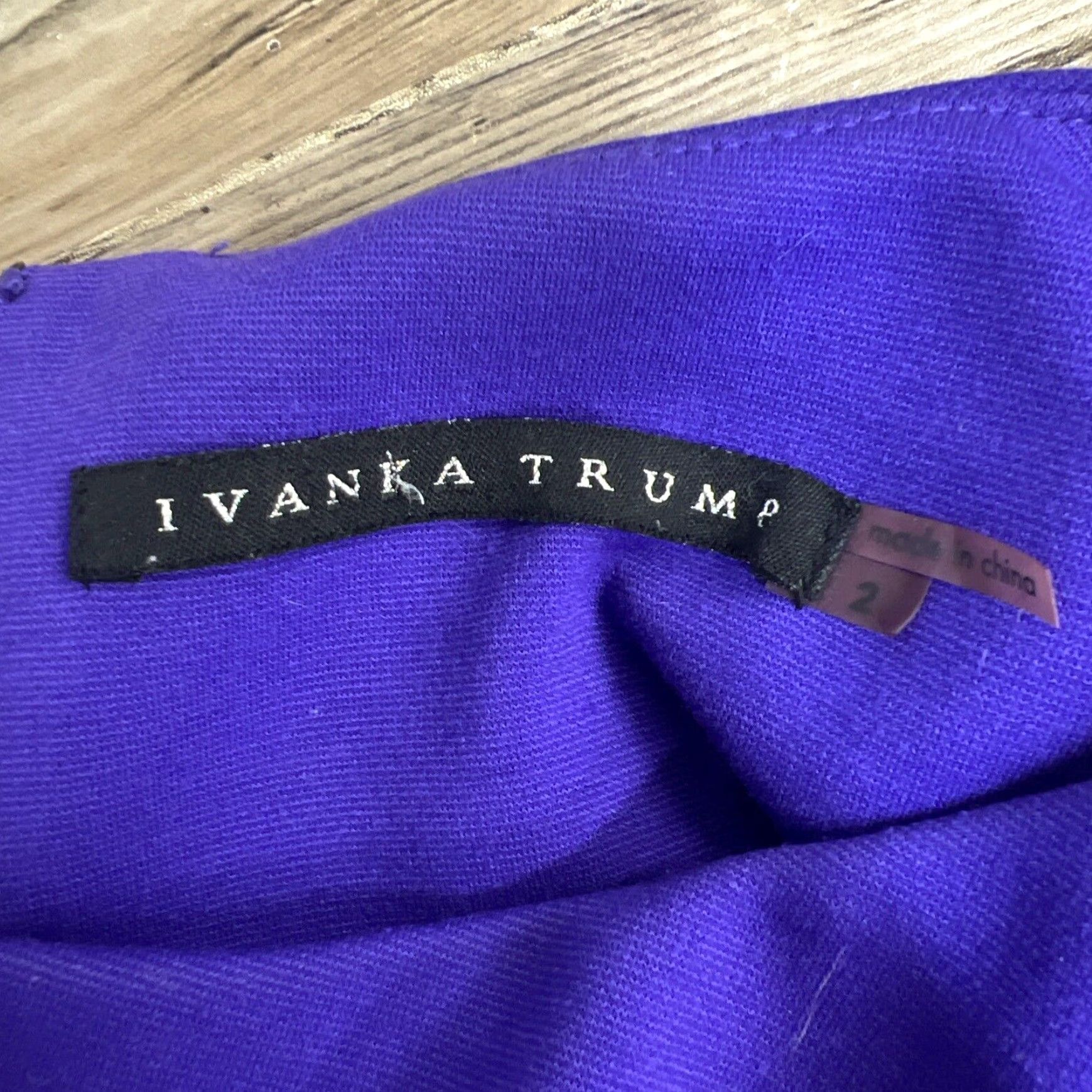 Vintage Ivanka Trump Short Purple Dress Women's Size 2 Size 26" / US 2 / IT 38 - 5 Thumbnail