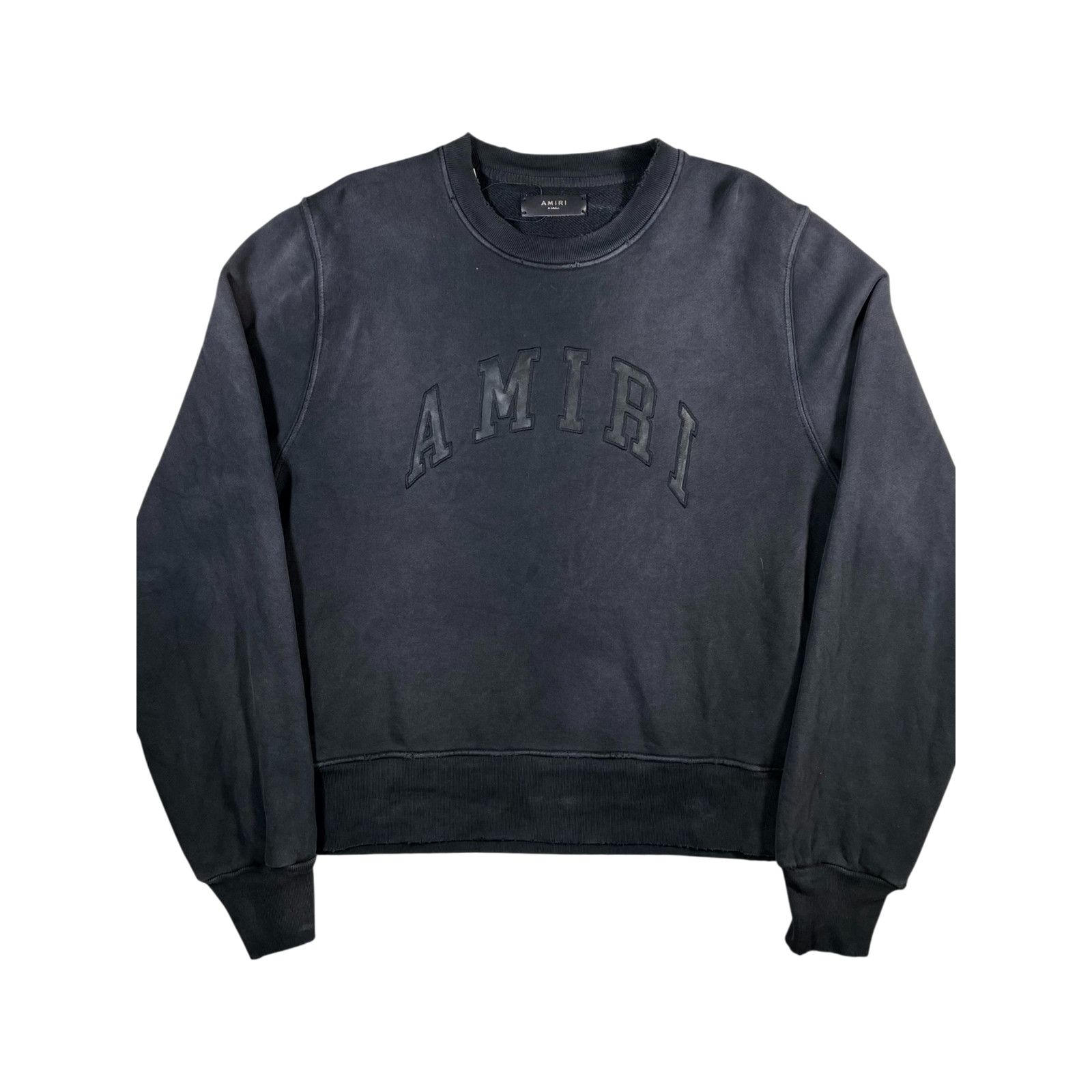 Amiri Amiri Leather Arc Logo Crewneck Black Sweatshirt Size US XS / EU 42 / 0 - 1 Thumbnail