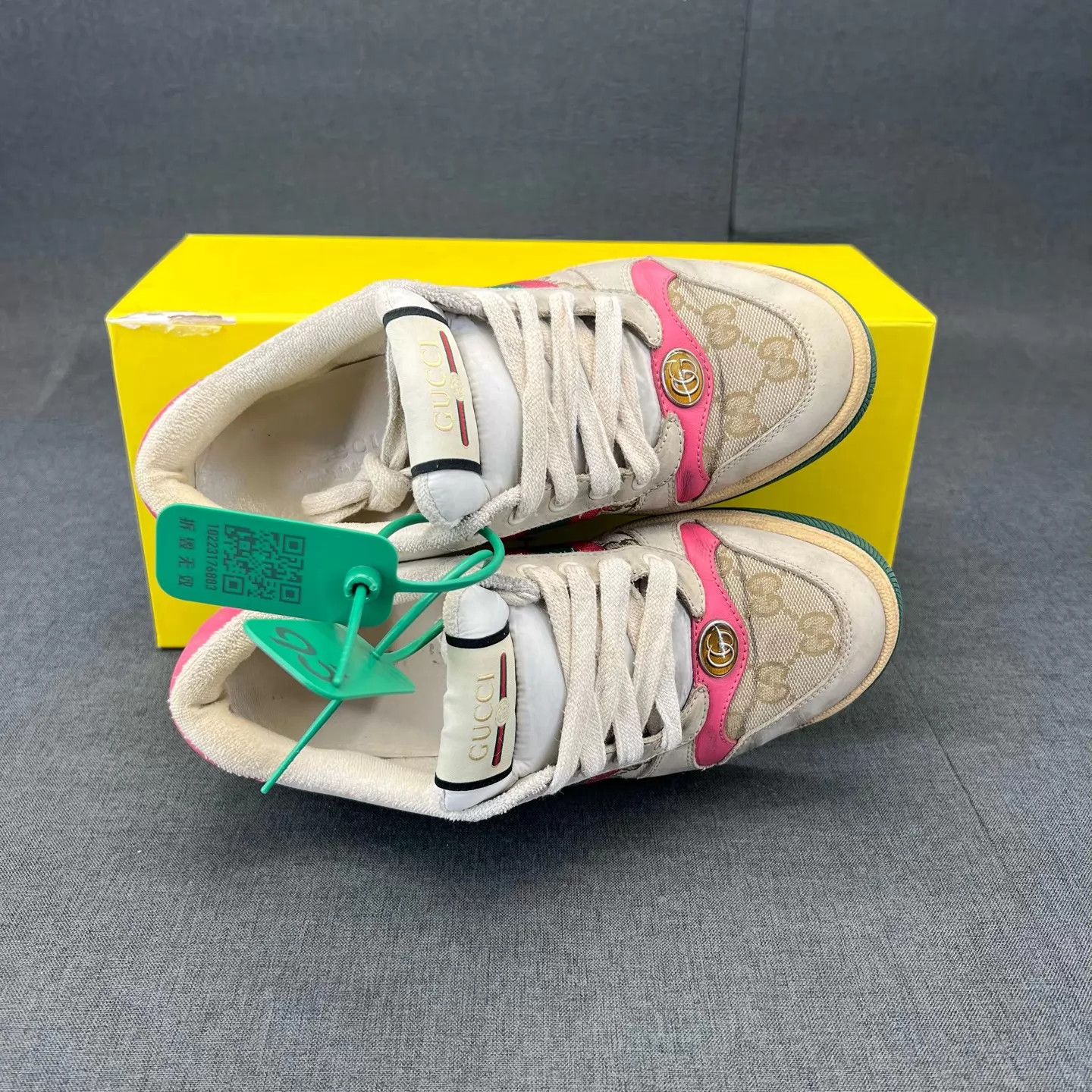 Gucci Gucci Distressed Sneakers Women's Pink Ebony 35.5 Size US 8 / IT 38 - 5 Thumbnail