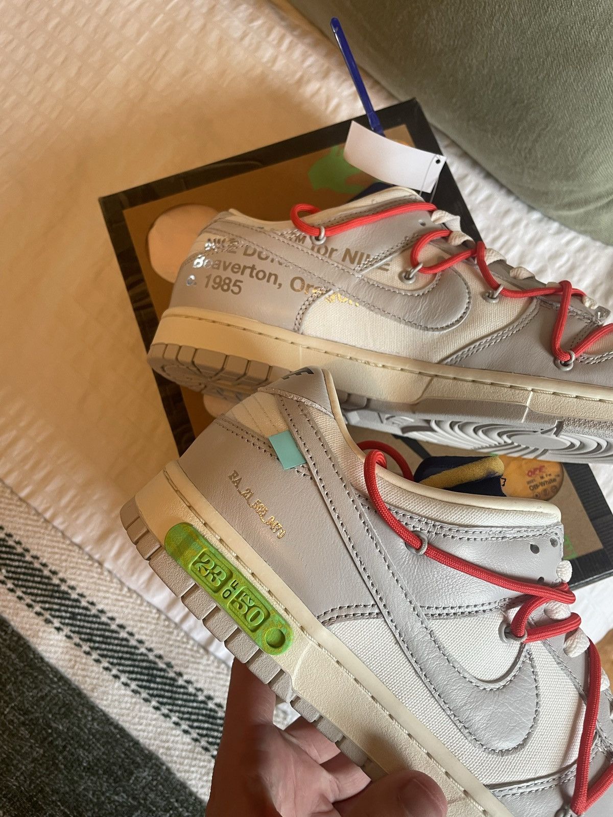 Nike × Off-White Nike x Off-White Dunk Low, Lot 23, UK10.5 / US11.5 Size US 11.5 / EU 44-45 - 3 Thumbnail