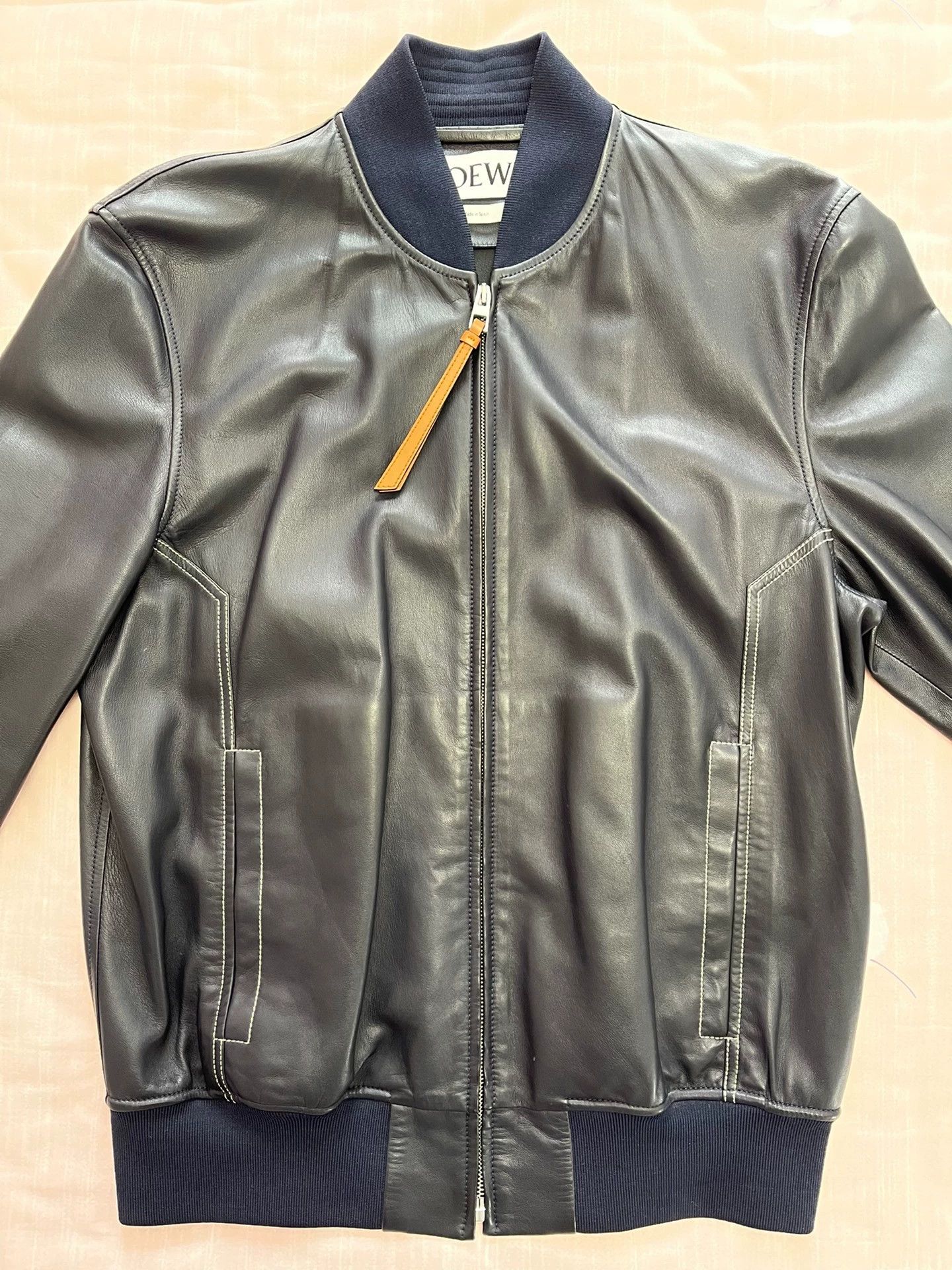 Loewe Loewe Basic Leather Jacket Navy Size 50 M Lambskin Size US M / EU 48-50 / 2 - 1 Thumbnail