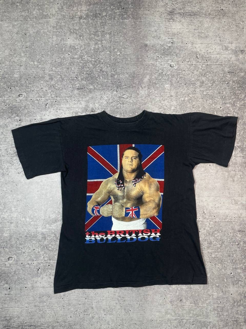 WWE Vintage 90s WWE The British Bulldog Tee T-Shirt Y2K Size US L / EU 52-54 / 3 - 1 Thumbnail