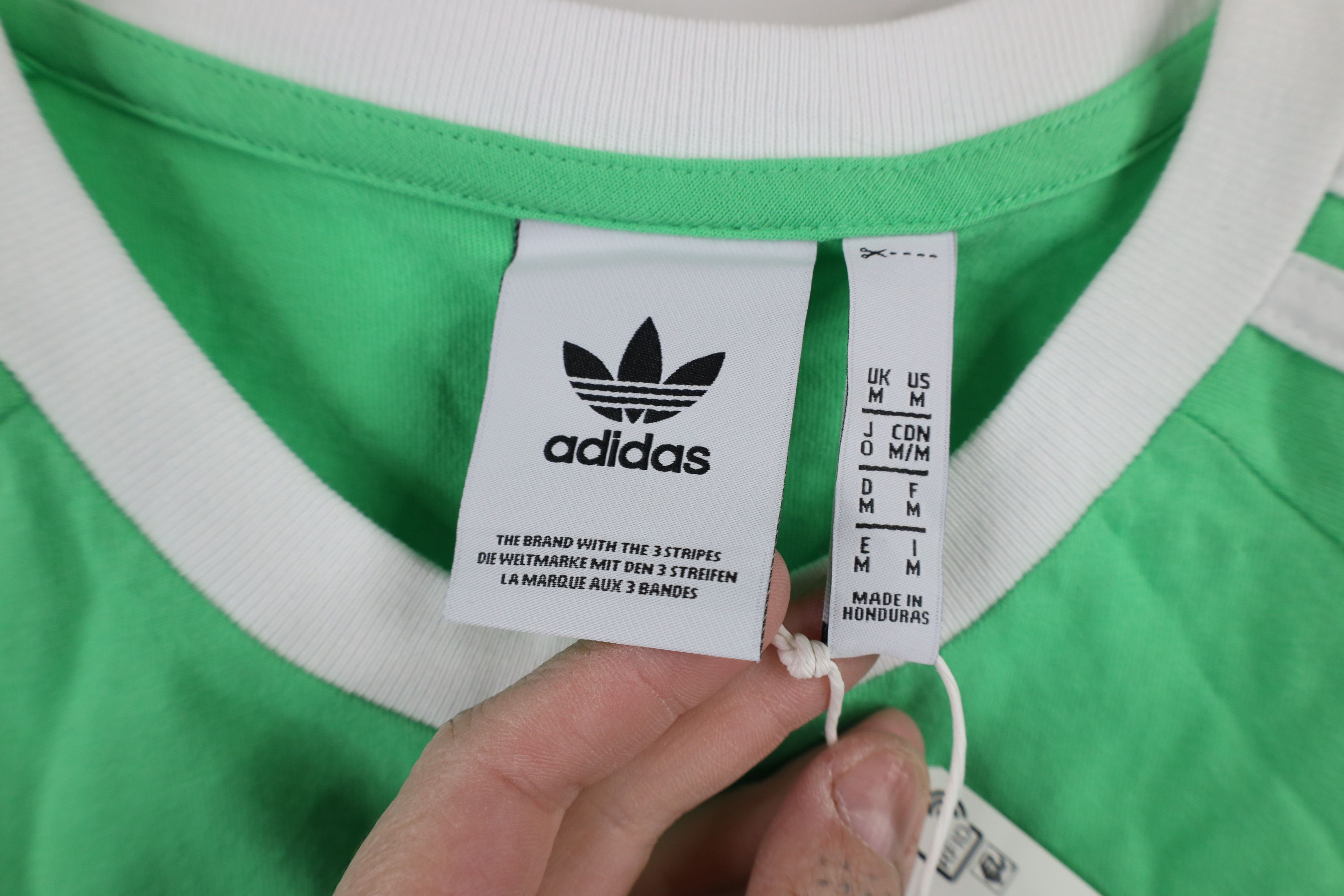 Adidas New Adidas Trefoil Striped Short Sleeve Ringer T-Shirt Green Size US M / EU 48-50 / 2 - 6 Thumbnail