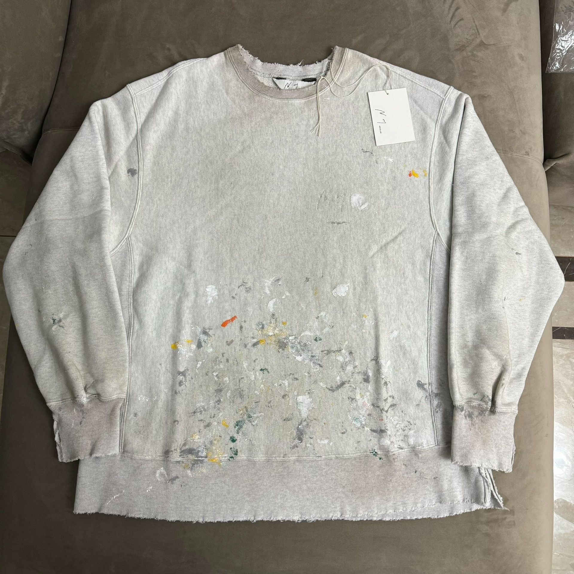 ANACHRONORM ANCELLM Hand Painting Sweat Shirt Size US M / EU 48-50 / 2 - 1 Thumbnail