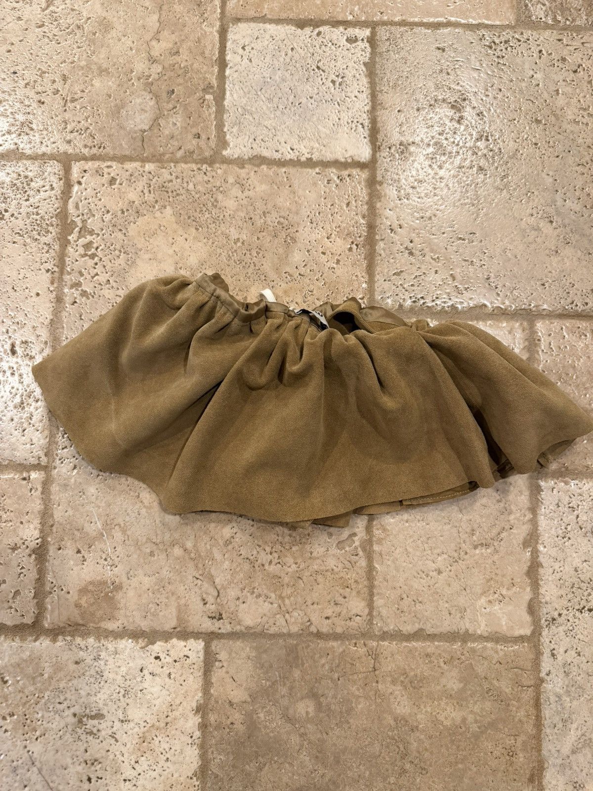 Miu Miu Miu Miu Suede Calf Leather Camel Mini Skirt Size 26" / US 2 / IT 38 - 5 Thumbnail