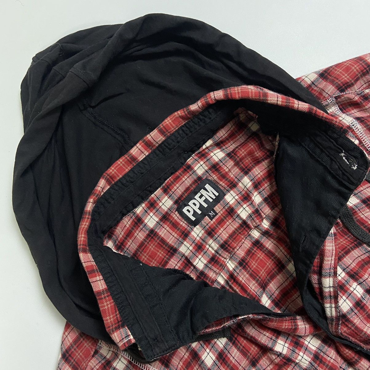 PPFM PPFM Plaid Shirt Hoodie Hybrid Flannel Size US M / EU 48-50 / 2 - 3 Thumbnail