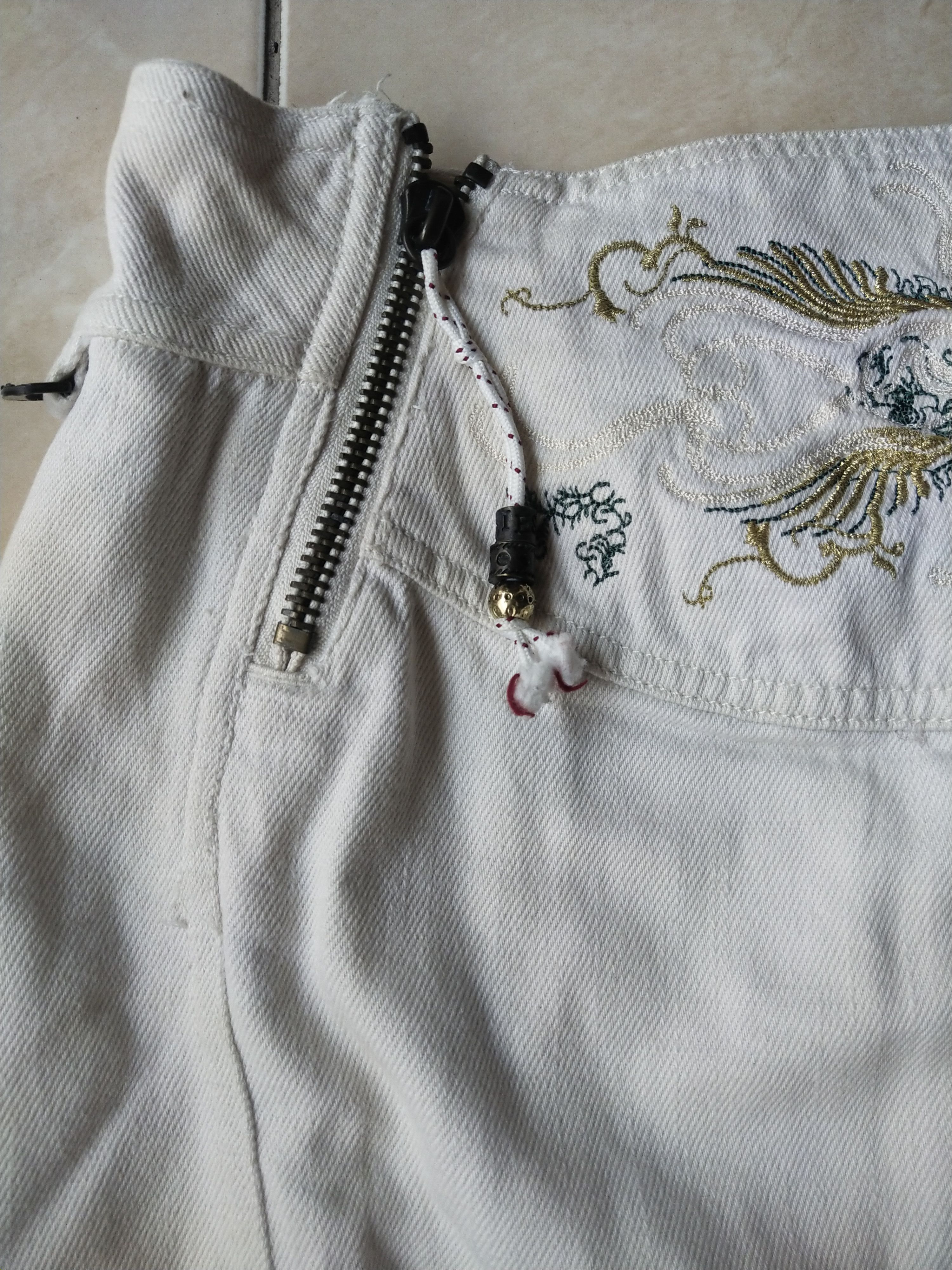 Diesel Diesel White Embroidered Denim Skirt (Y2K Archive) Size 26" / US 2 / IT 38 - 3 Thumbnail