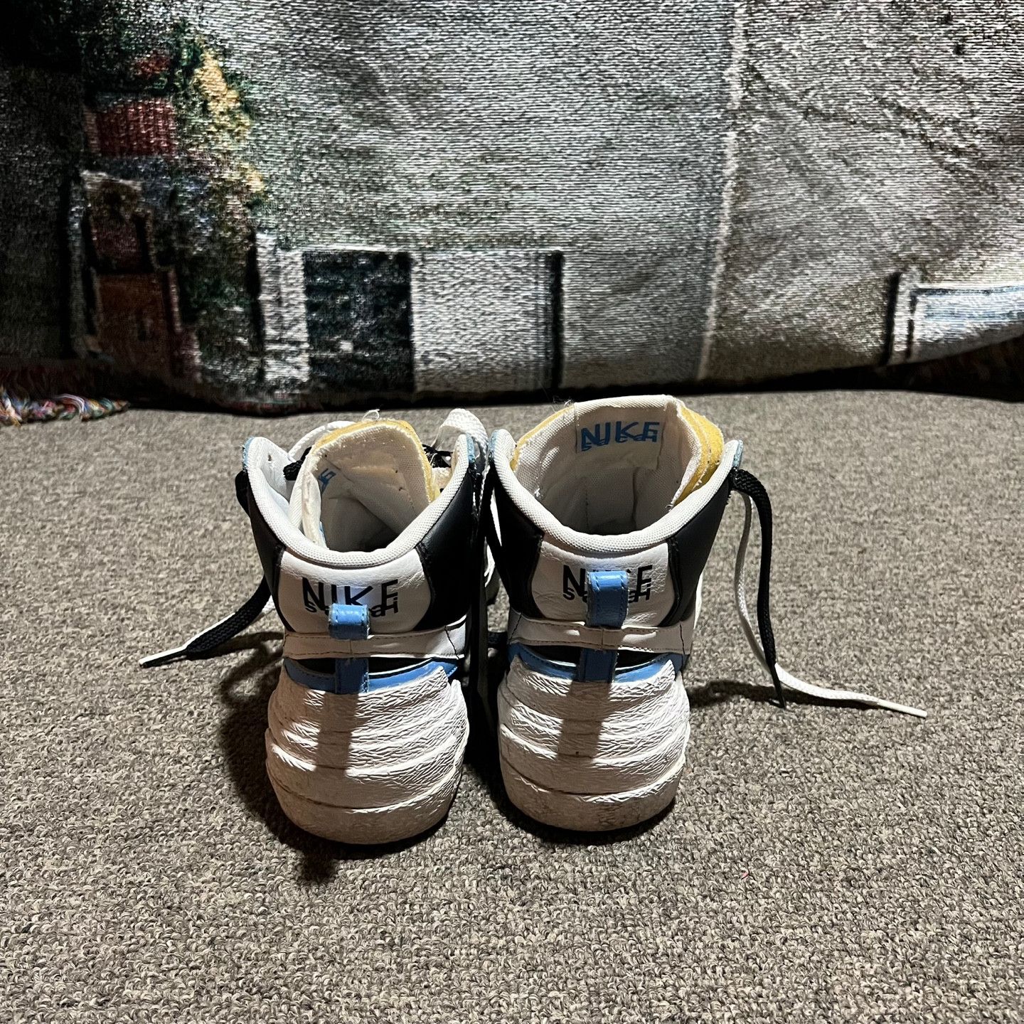 Nike × Sacai Nike x Sacai Blazer Mid White Black Legend Blue Size US 6 / IT 36 - 2 Thumbnail