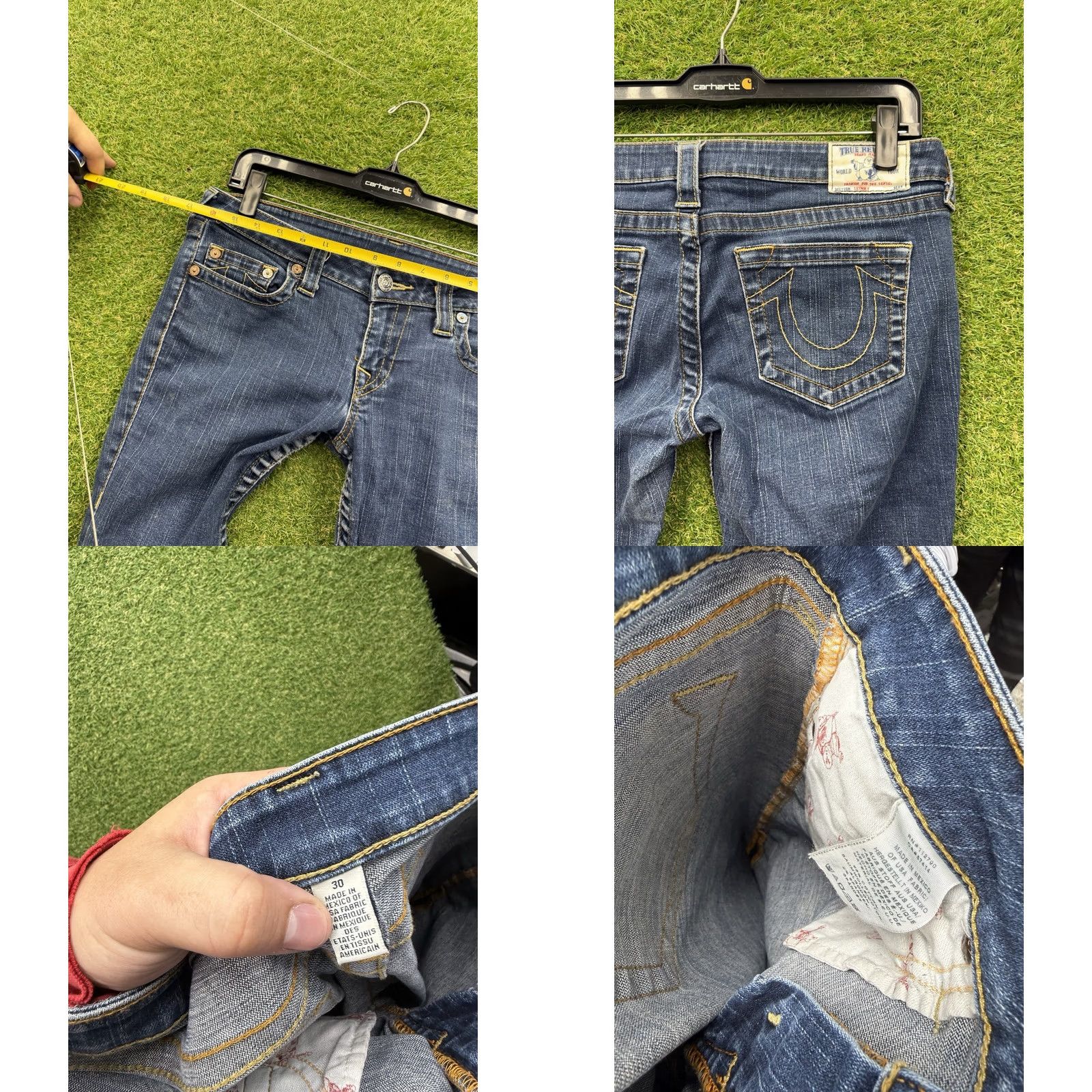 True Religion True Religion Jeans Womens 30 Halle Mid Rise Skinny Dark Wash Denim Casual Belt Loops 5-Pocket Design Blue Regular Size Type Jeans Womens Size 30" / US 8 / IT 44 - 8 Thumbnail