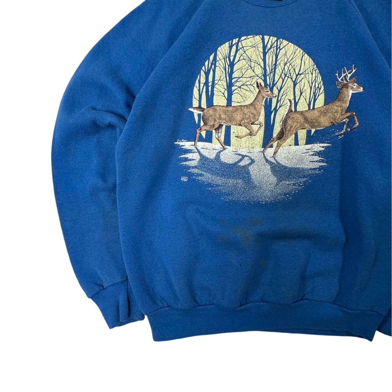 Vintage Vintage 90s Big Print Graphic Deer Nature Sweater Size US XL / EU 56 / 4 - 3 Thumbnail