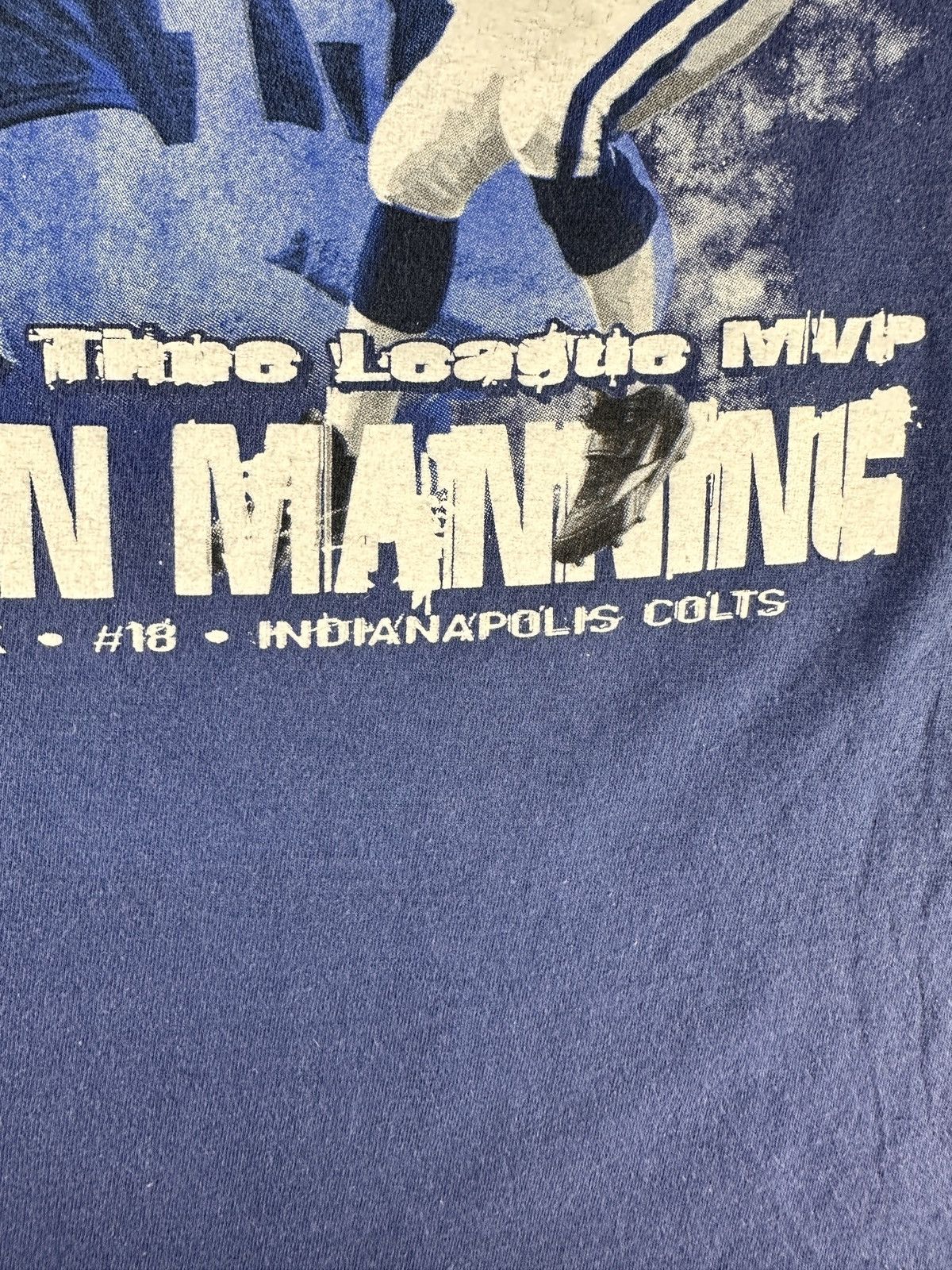 Reebok . Blue REEBOK 2009 Colts Peyton Manning 4 Time MVP Shirt. Size US L / EU 52-54 / 3 - 5 Thumbnail