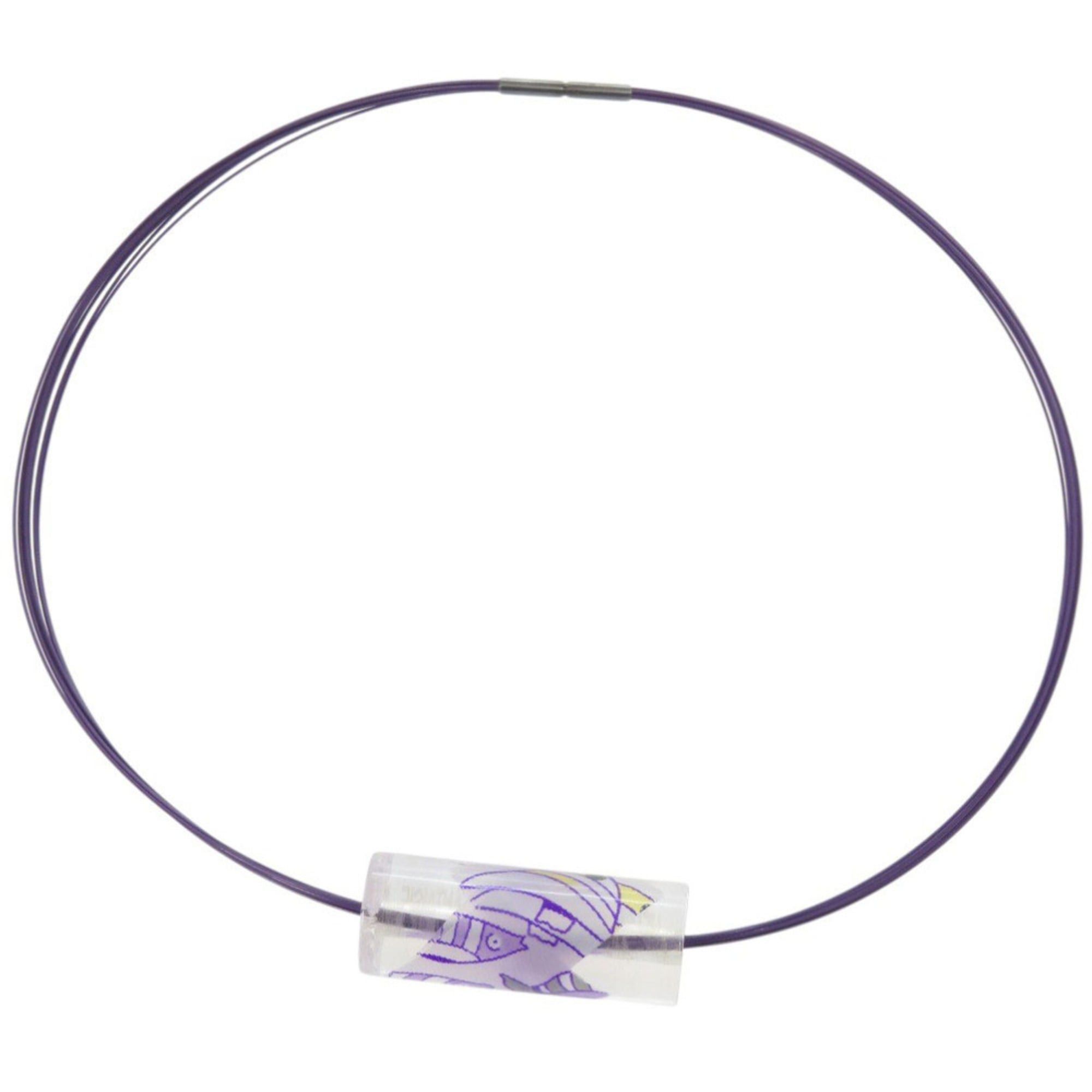 Hermes Excellent condition Hermes Lisine purple choker with fish design 0014HERMES Size ONE SIZE - 1 Thumbnail