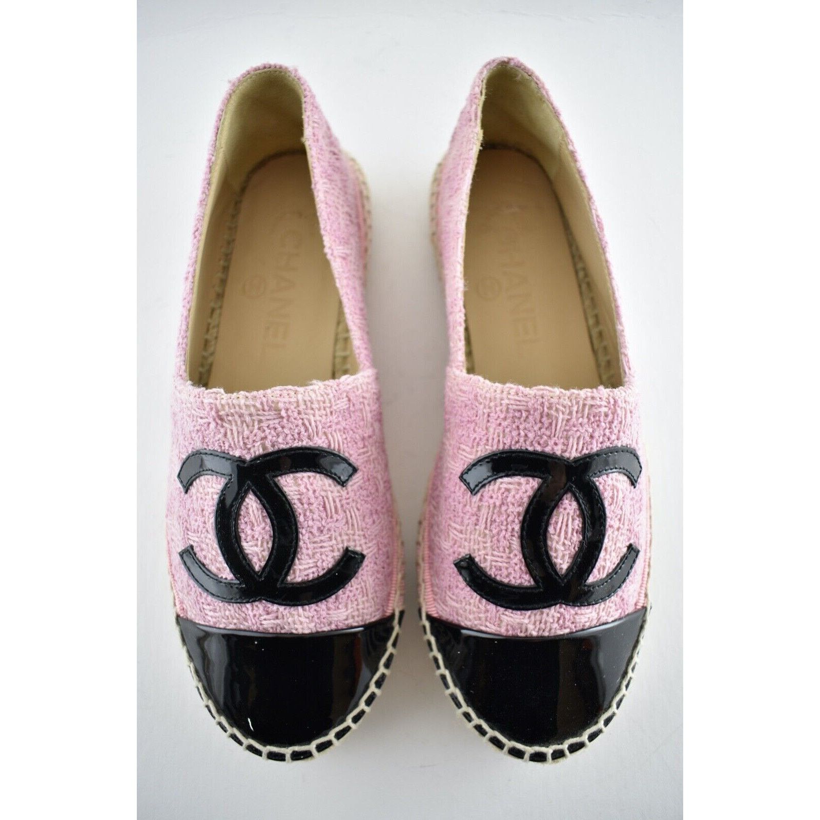 Chanel 19B Tweed C Logo Classic Double Sole Espadrille Flat 35 Size US 5 / IT 35 - 8 Thumbnail