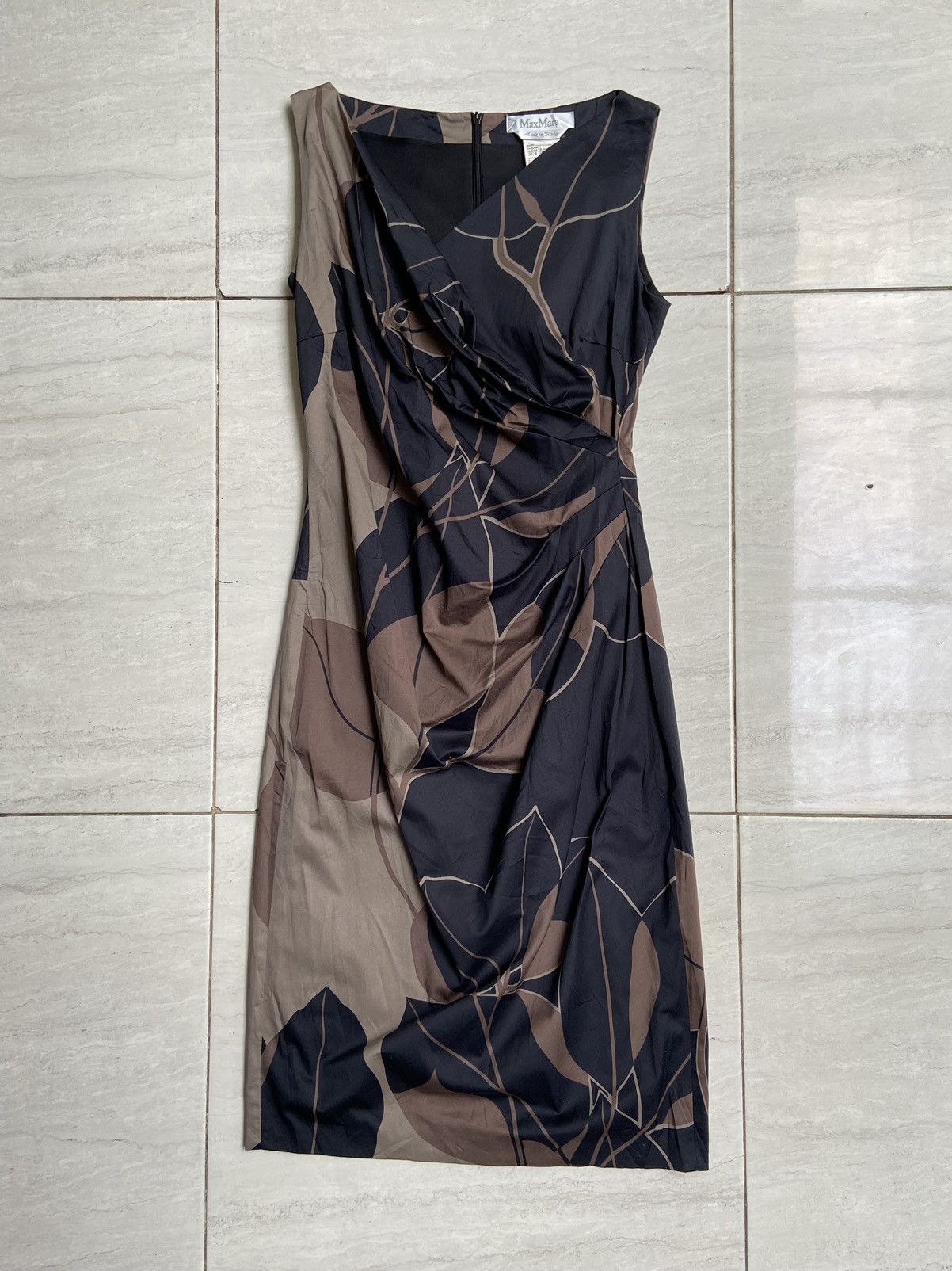 Max Mara MAX MARA Patterned Dress Size XXS / US 00 / IT 34 - 1 Thumbnail