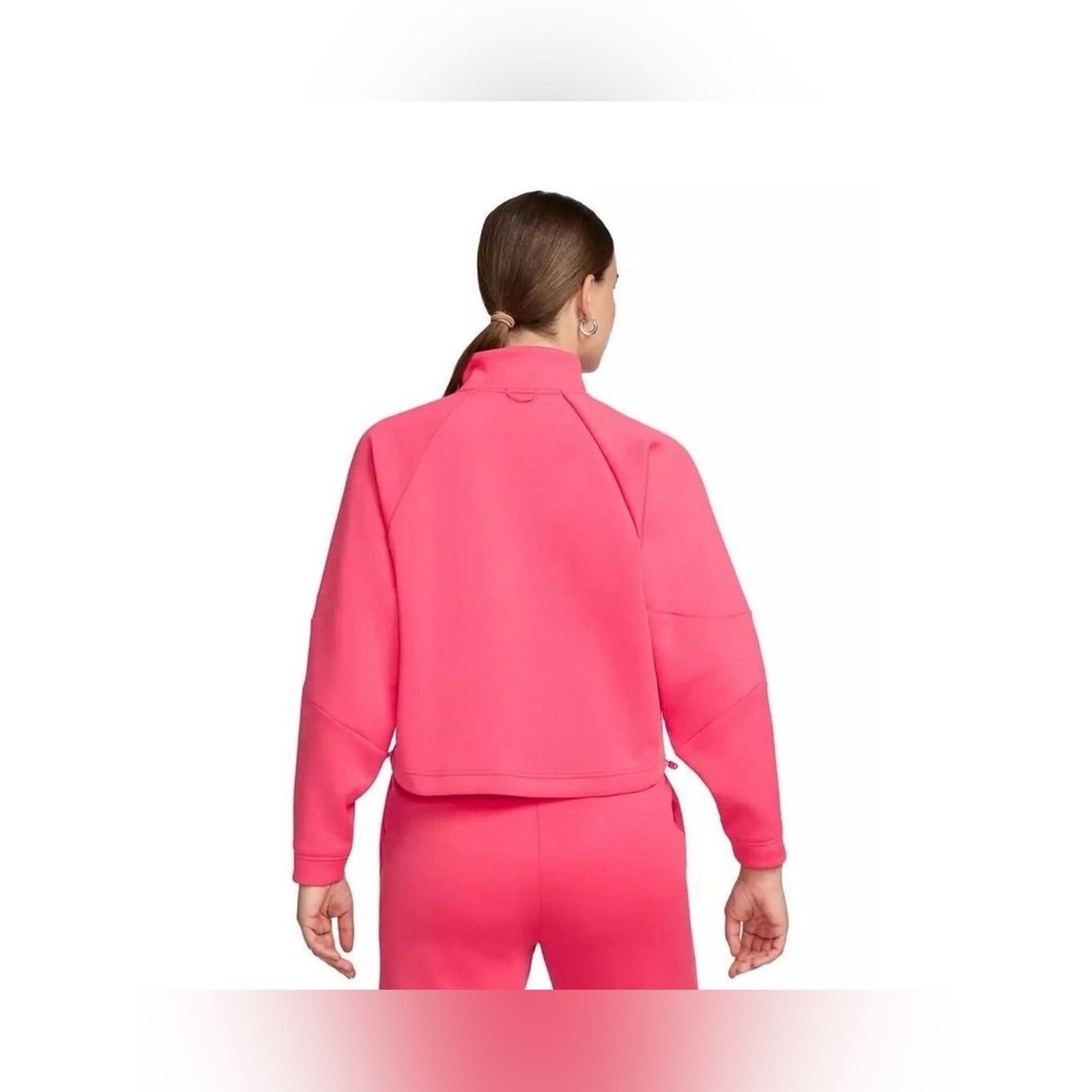 Nike Nike DRI-FIT Pink Scuba Half-Zip Pullover with Thumbholes Size M / US 6-8 / IT 42-44 - 4 Thumbnail