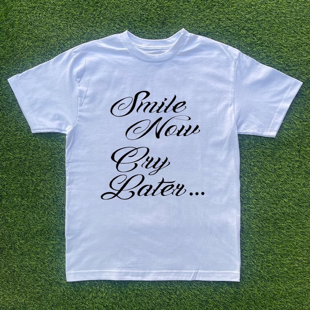 Vintage SMILE NOW CRY LATER TSHIRT Size US XL / EU 56 / 4 - 1 Preview