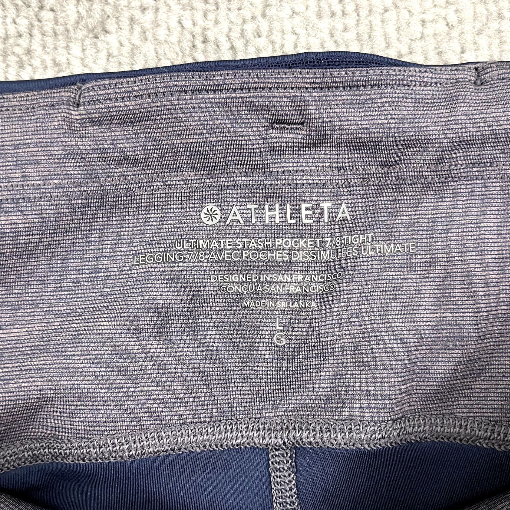 Athleta Athleta Leggings Capri Womens Large 24" 7/8 Stash Pocket Grey Polyester Spandex Blend Athletic Gym Run Yoga Capris Size 36" / US 14 / IT 50 - 4 Thumbnail