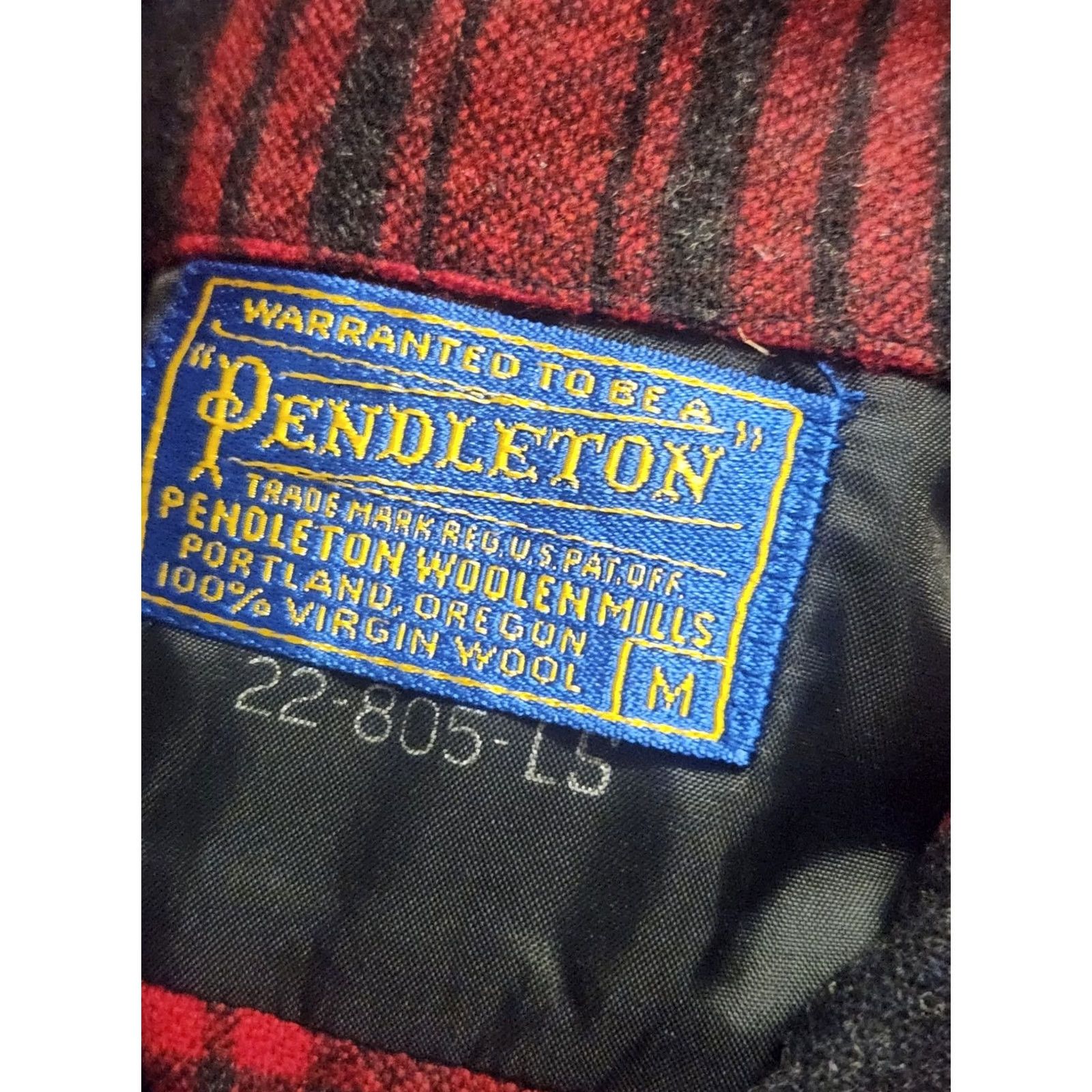 Pendleton VINTAGE Pendleton Wool Flannel Plaid Shirt Mens M Red 1960s Button-Down Collar Pockets Size US M / EU 48-50 / 2 - 3 Thumbnail