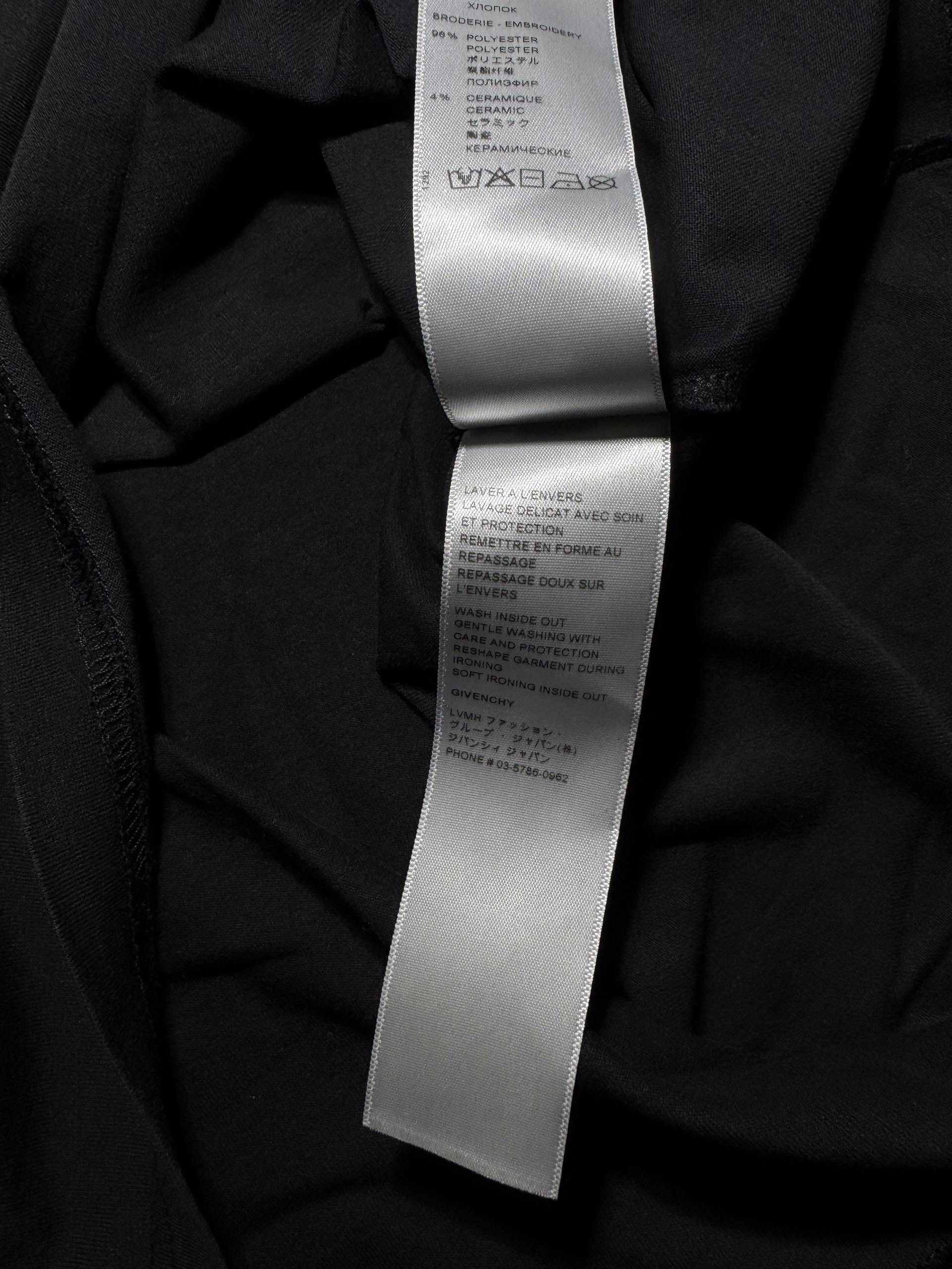 Givenchy Givenchy Paris Black Men’s T-shirt Embroidered Logo Size US L / EU 52-54 / 3 - 11 Thumbnail