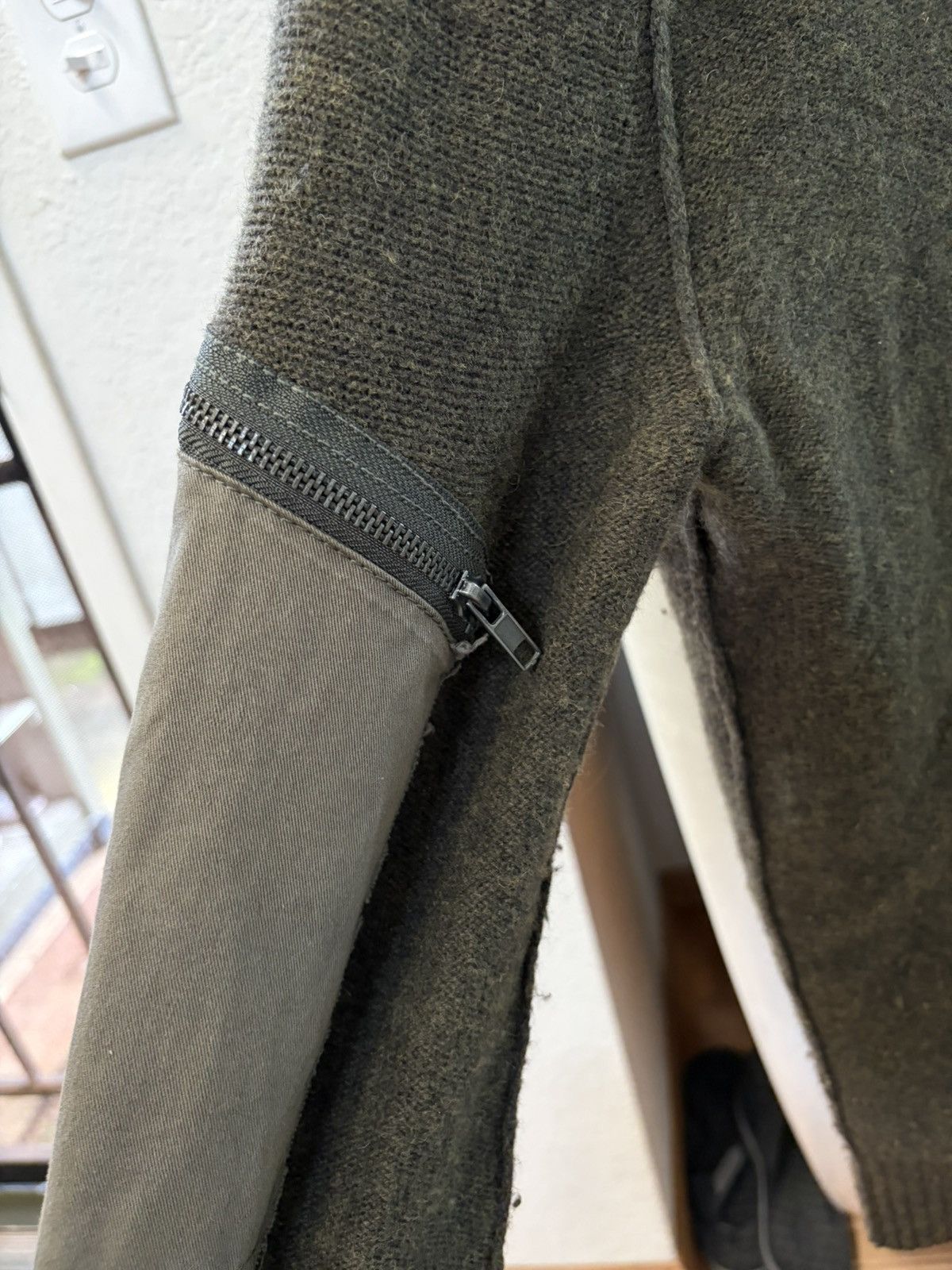 Diesel Military Paneled Zipper Pocket Longsleeve Knit Size US L / EU 52-54 / 3 - 5 Thumbnail
