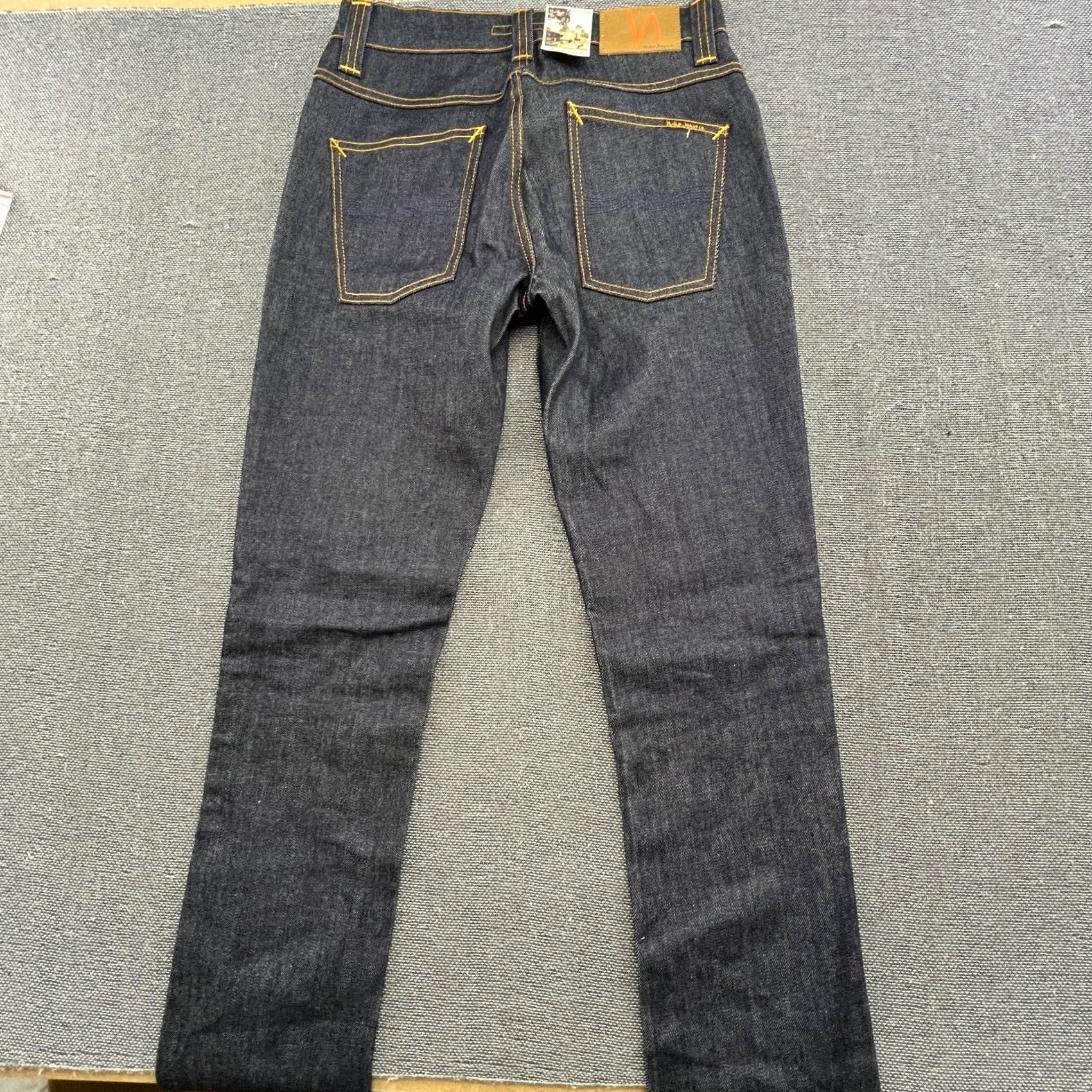 Nudie Jeans Nudie Jeans Grim Tim Mens Jeans W30 L32 Navy Blue Denim Straight Button Fly 30 32 Regular Cotton Denim Vintage No 90s (If applicable) Size US 30 / EU 46 - 4 Thumbnail