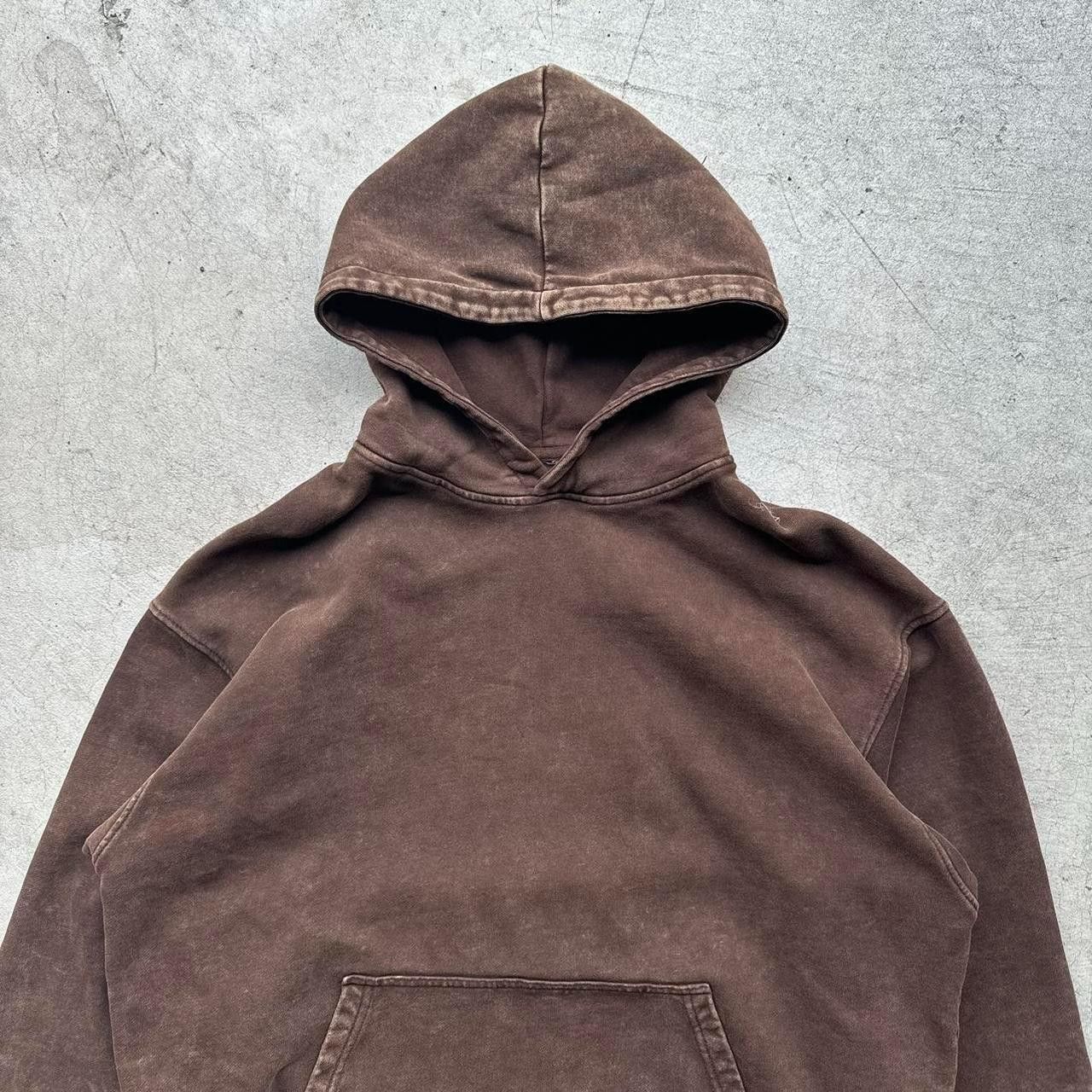 Vintage Vintage Style Heavy Weight Terry Brown Hooded Sweatshirt Size US L / EU 52-54 / 3 - 2 Thumbnail