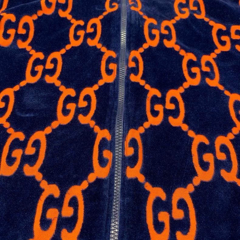 Gucci Gucci Blue Orange Velvet Jacket-2506 Size US XL / EU 56 / 4 - 6 Thumbnail