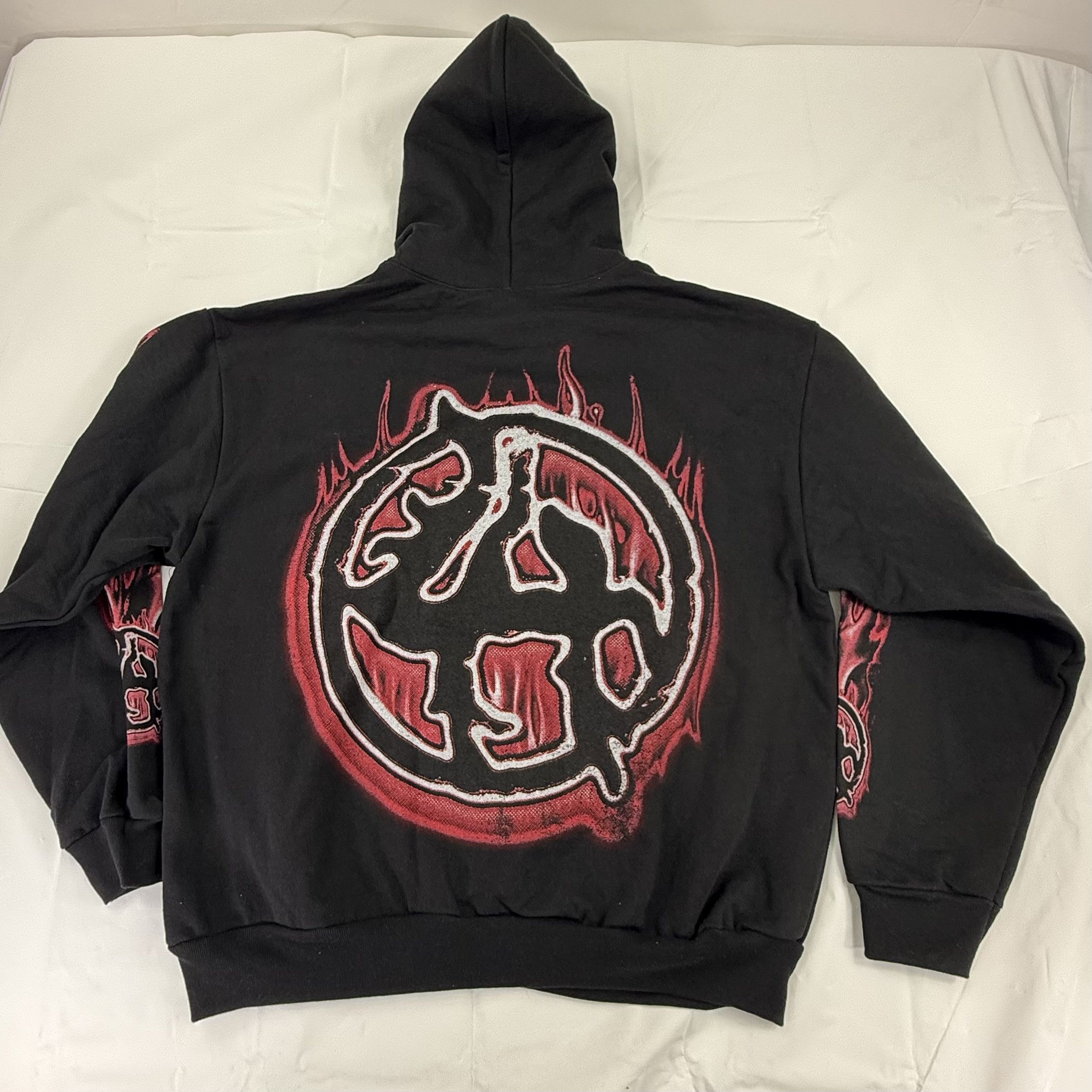 Lost hills Lost Hills Black Flaming Skull Graphic Hoodie Mens XL Size US XL / EU 56 / 4 - 5 Thumbnail