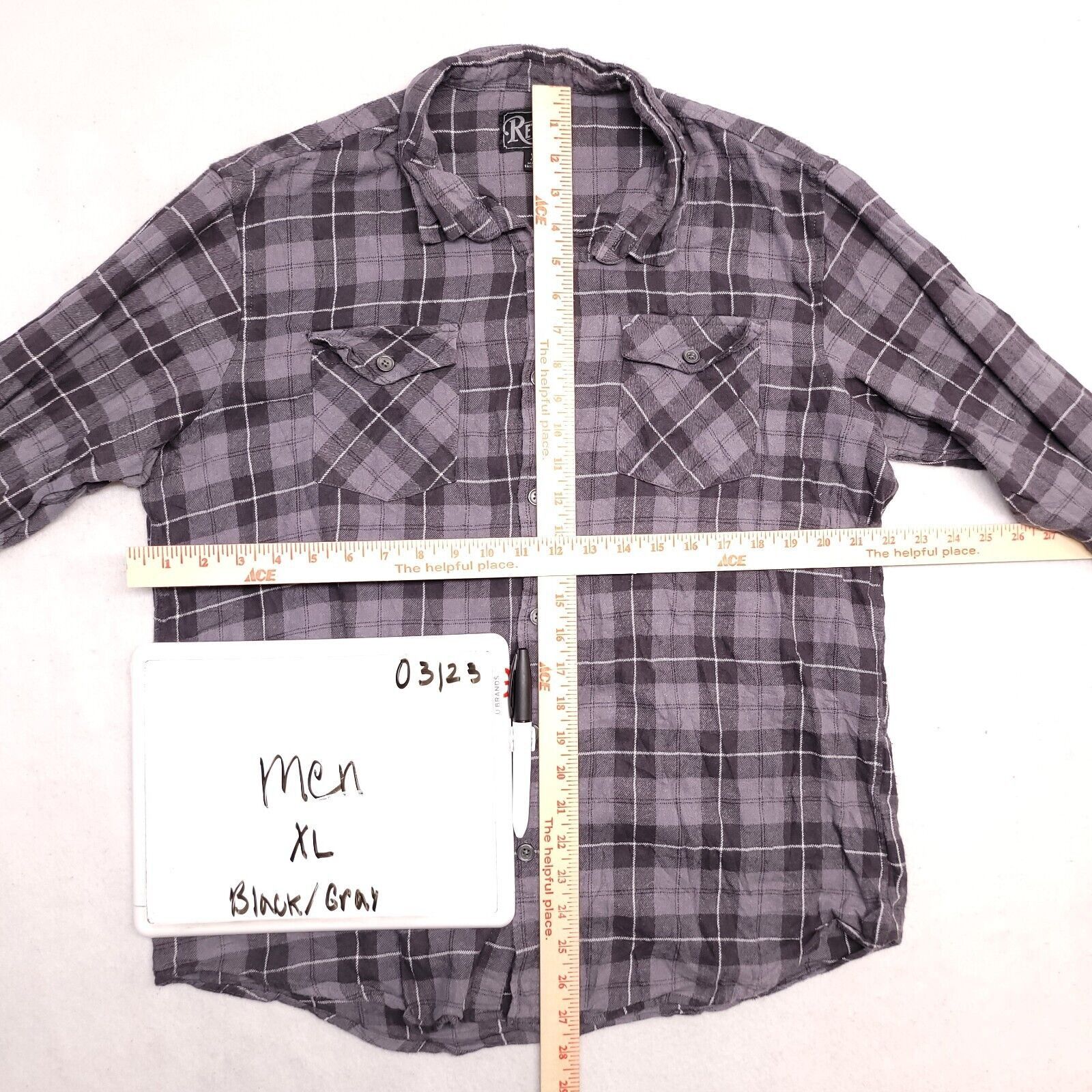 Retrofit Retrofit Tartan Flannel Shirt Mens Size Extra Large XL Gray Size US XL / EU 56 / 4 - 6 Thumbnail