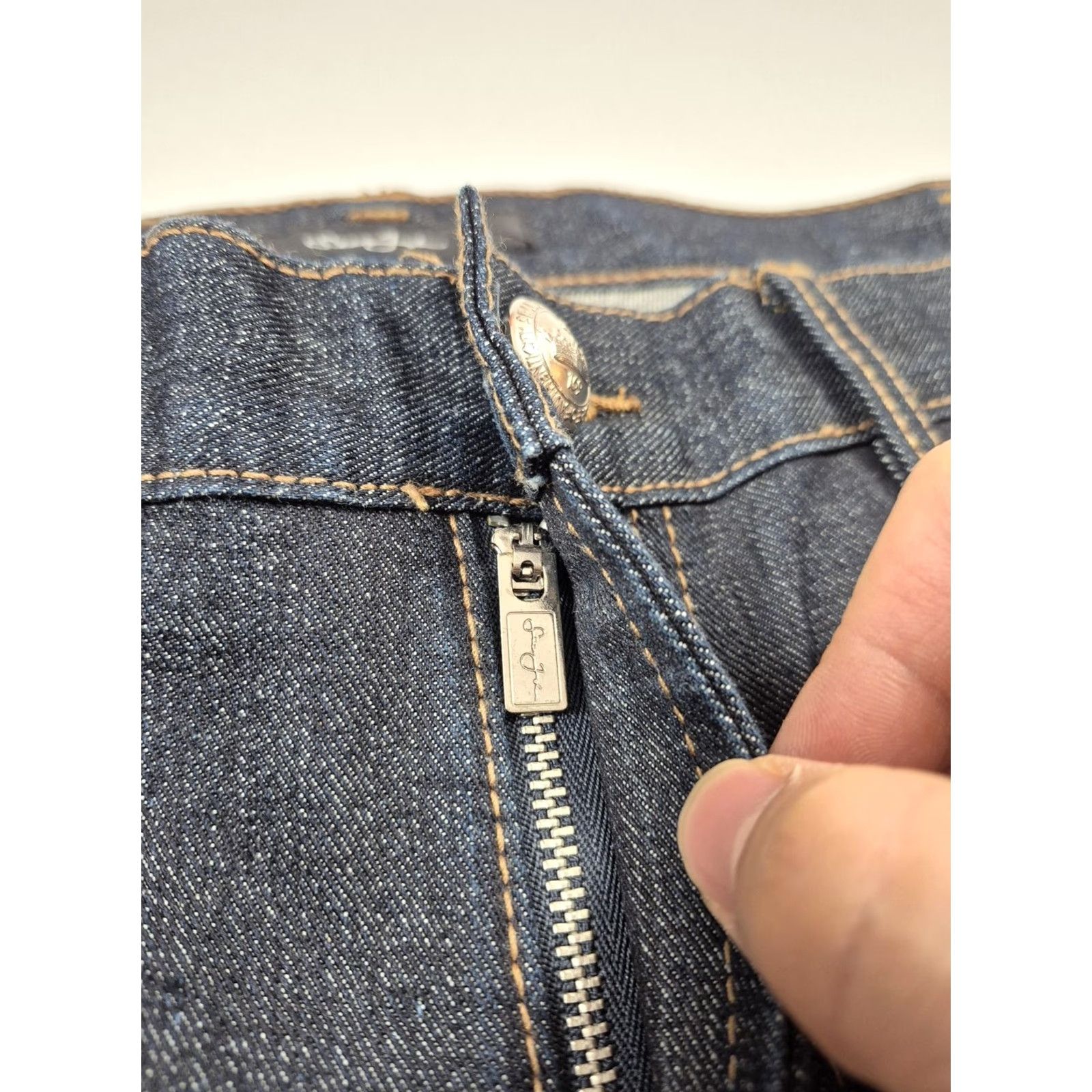 Sean John VTG Sean John Jeans Mens 38 Wide Leg Dark Blue Y2K 5-Pocket Denim Straight Rise High Vintage Clothing Size US 38 / EU 54 - 6 Thumbnail
