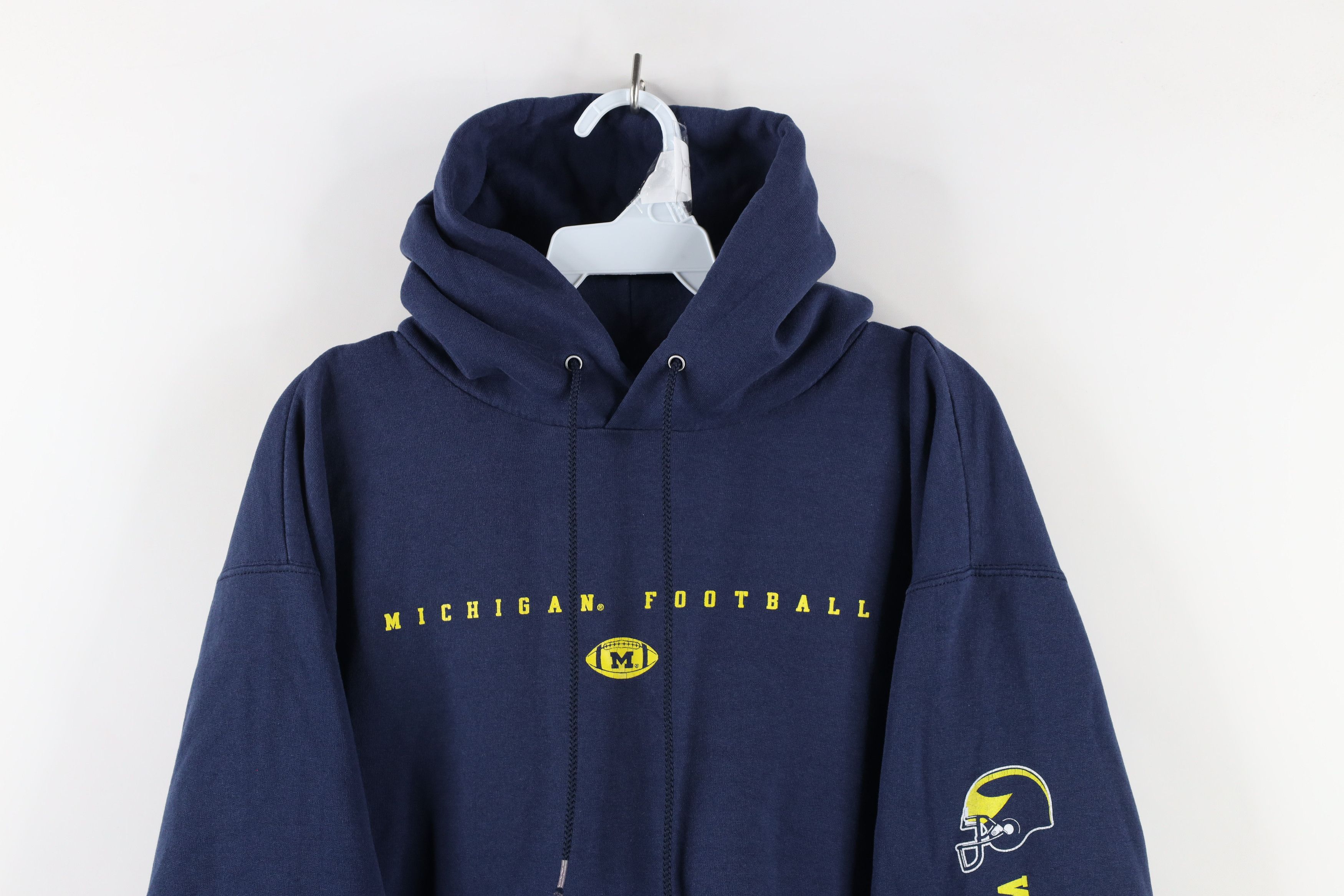 Champion × Vintage Vintage 90s Champion University of Michigan Football Hoodie Size US L / EU 52-54 / 3 - 2 Thumbnail