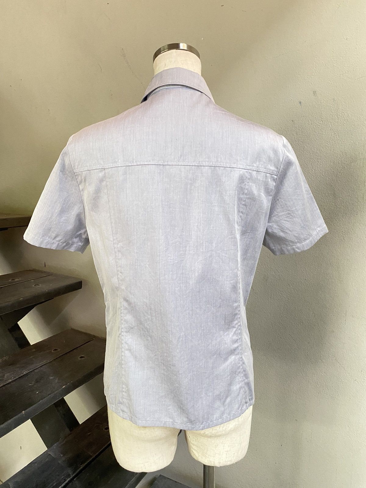 Courreges Courrèges Classic Light Blue Collared Shirt Size S / US 4 / IT 40 - 12 Thumbnail