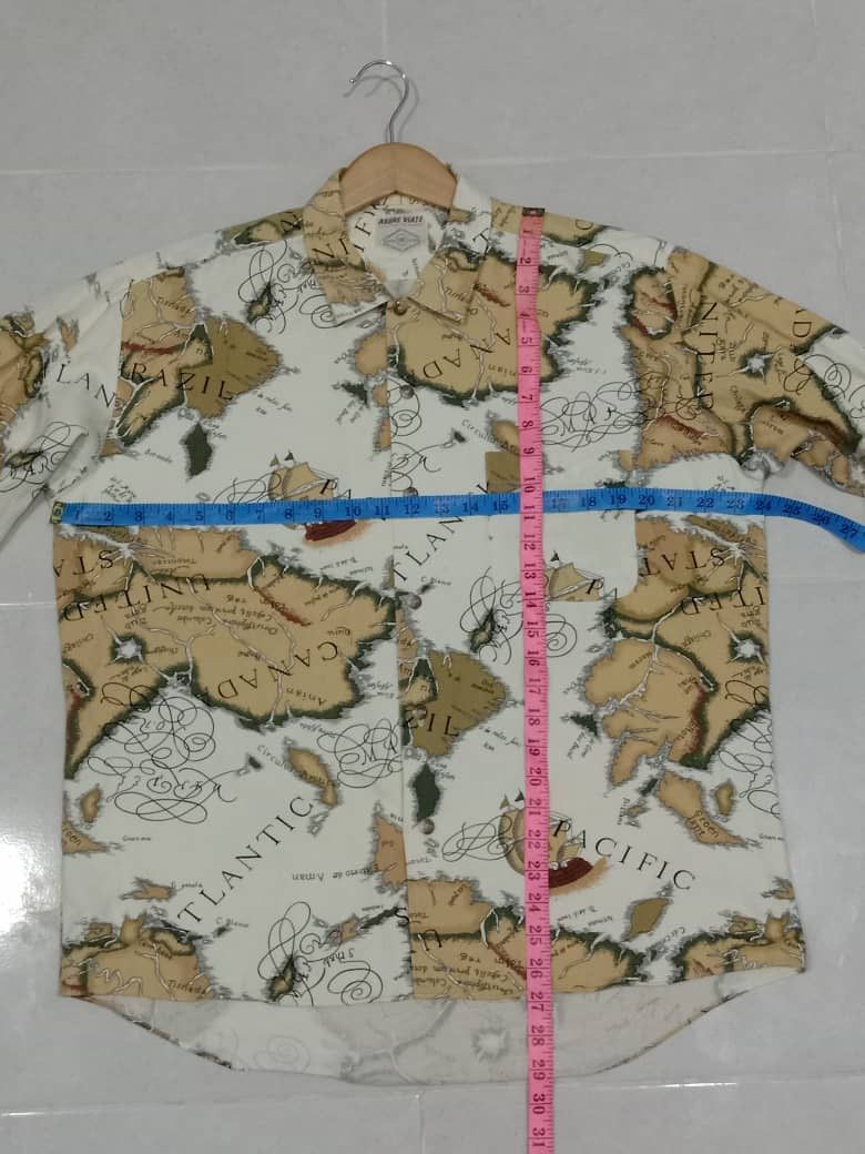 Japanese Brand VINTAGE ABBRE VIATE ATLANTIC MAPS BUTTON DOWN LARGE SIZE Size US XL / EU 56 / 4 - 11 Thumbnail