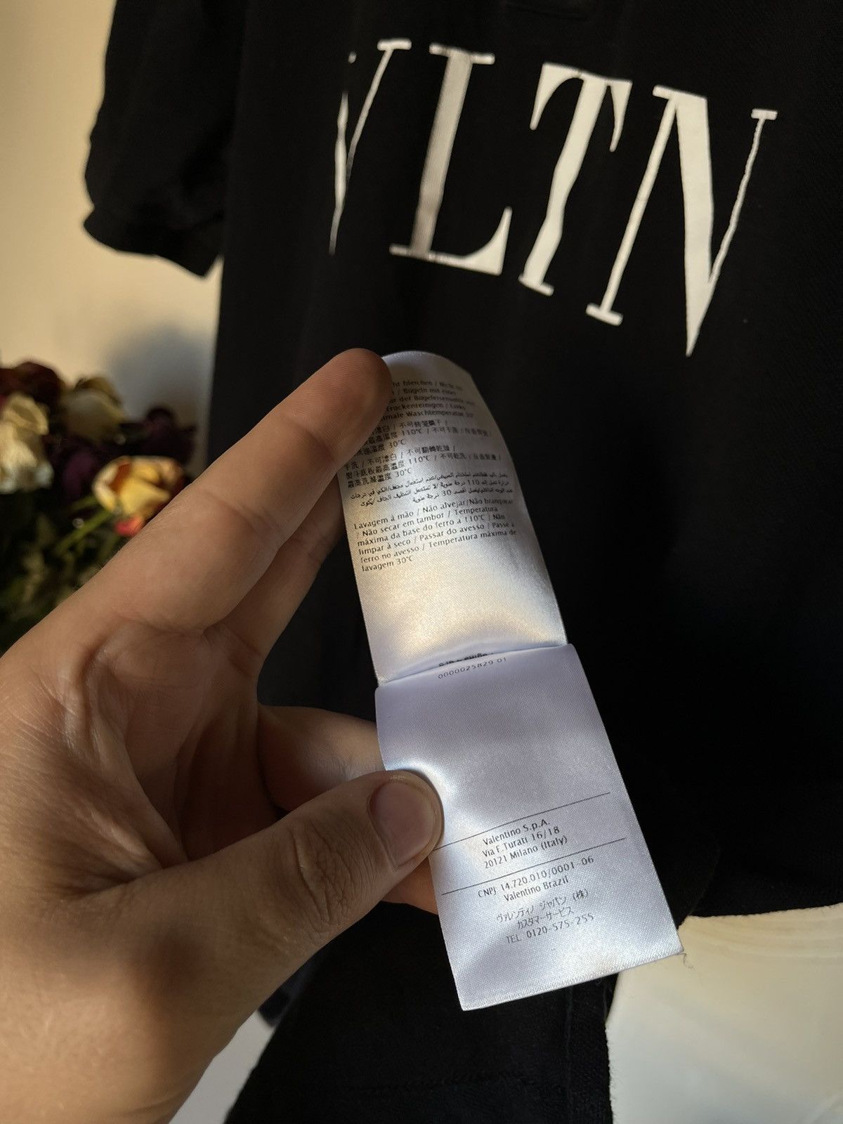 Valentino Valentino VLTN black polo tee shirt logo print Size US XL / EU 56 / 4 - 8 Thumbnail
