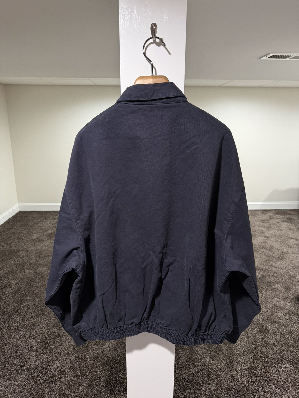 Miu Miu Miu Miu Garment Dyed Navy Workers Bomber Jacket Size US XL / EU 56 / 4 - 3 Thumbnail