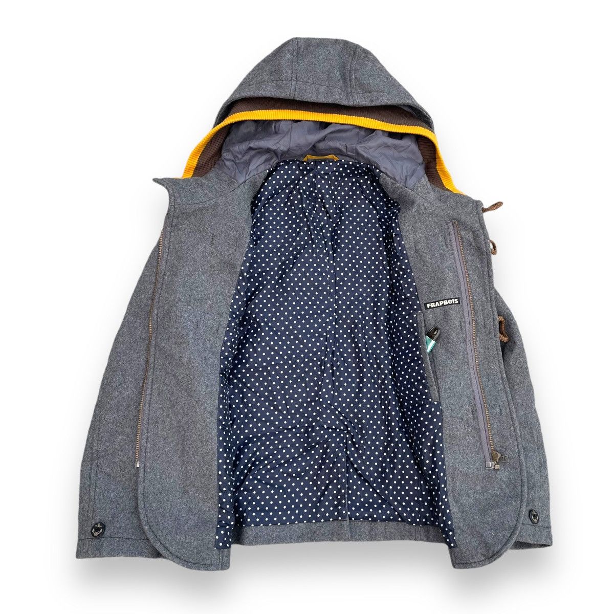 Issey Miyake 🇯🇵 FRAPBOIS FULL ZIP HOODIE WOOL DUFFLE JACKET Size US M / EU 48-50 / 2 - 4 Thumbnail