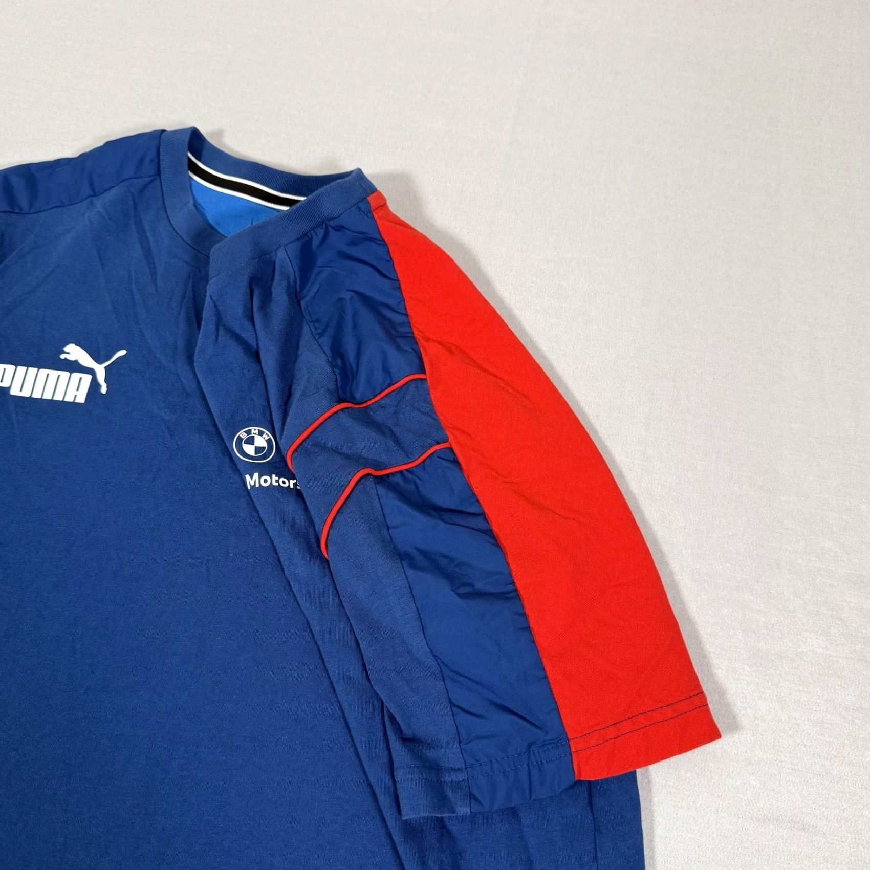 Puma PUMA Shirt Mens Large Blue BMW Motorsport Racing Colorblock T-Shirt Size US L / EU 52-54 / 3 - 5 Thumbnail