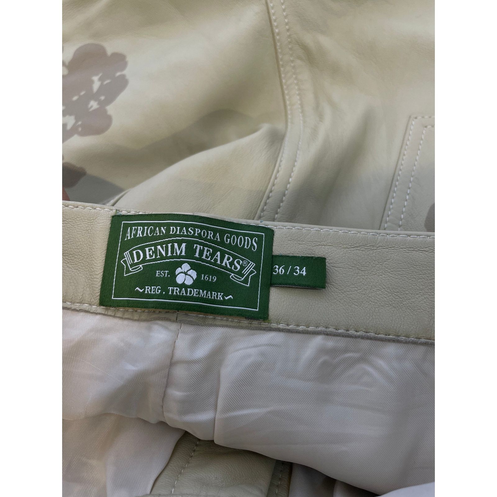 DENIM TEARS Denim Tears Tan Leather Jeans Used 36 Size US 36 / EU 52 - 3 Thumbnail