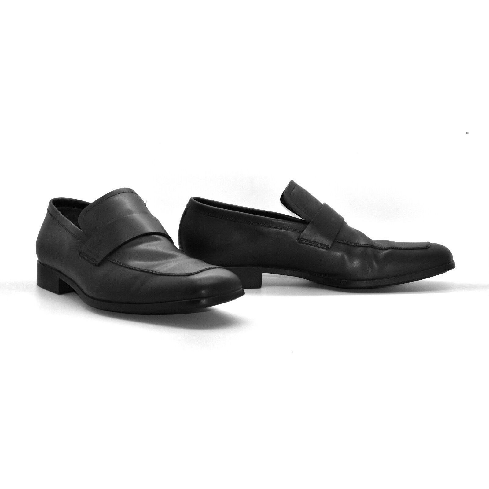 Gucci GUCCI Smooth Leather Square Toe Logo Strap Loafer 