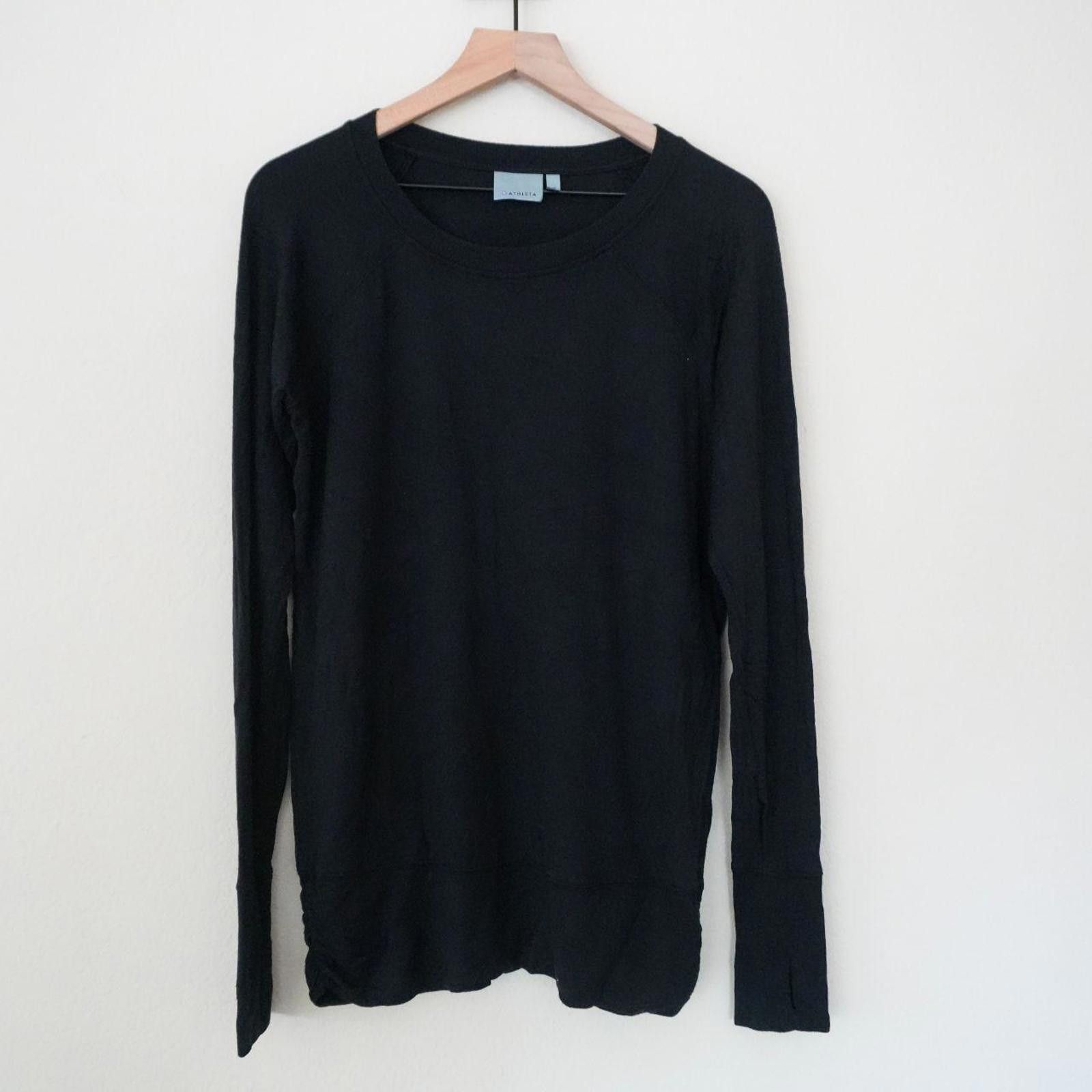 Other Athleta Shirt Women's M Black Long Sleeve Size L / US 10 / IT 46 - 1 Thumbnail