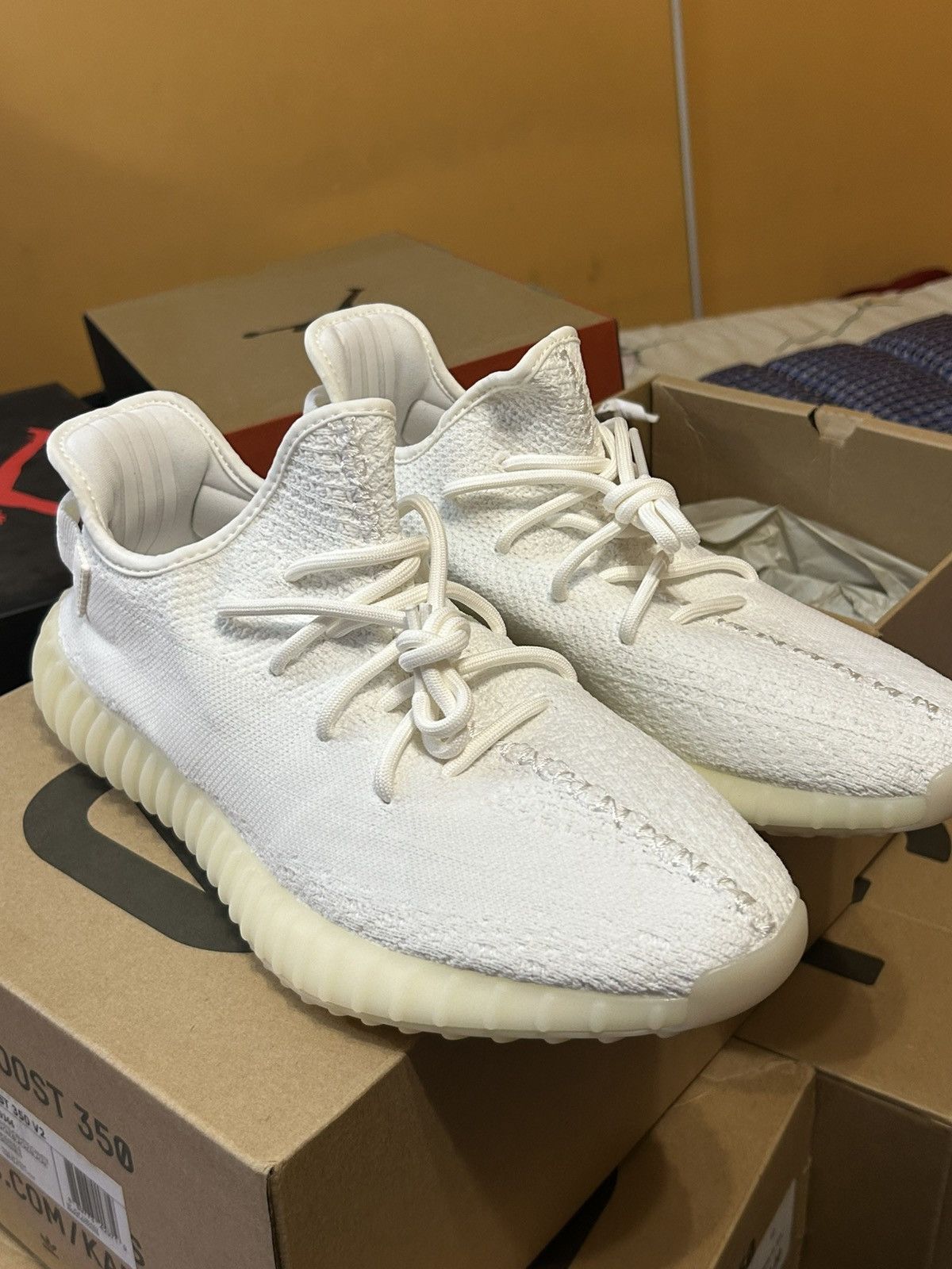 Adidas Yeezy 350 white cream NEW Size US 11 / EU 44 - 1 Thumbnail