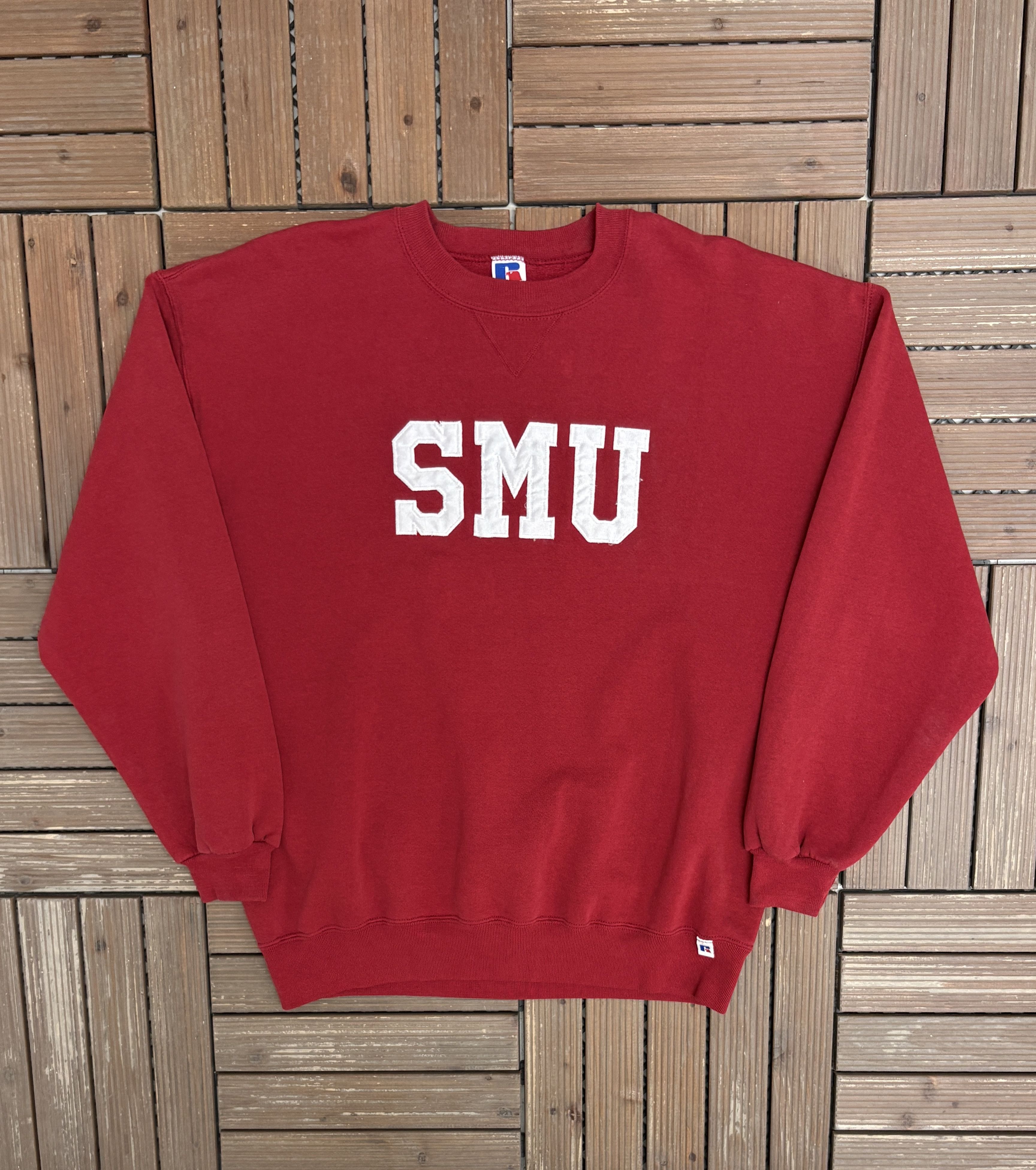 Russell Athletic SMU Mustangs Vintage Red Crewneck Sweater Size US XL / EU 56 / 4 - 1 Thumbnail