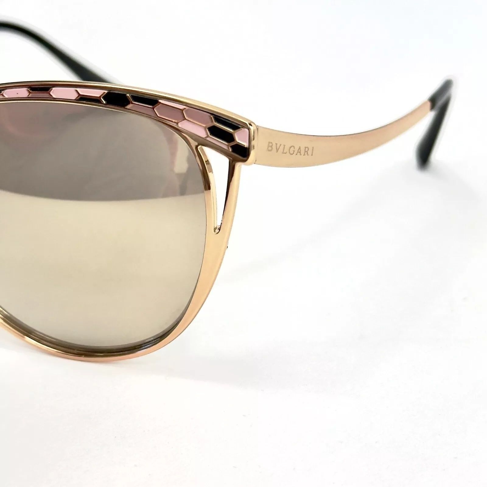 Bvlgari BVLGARI Serpenti BV6083 Rose Mirror Snake Sunglasses 6083 Size ONE SIZE - 3 Thumbnail