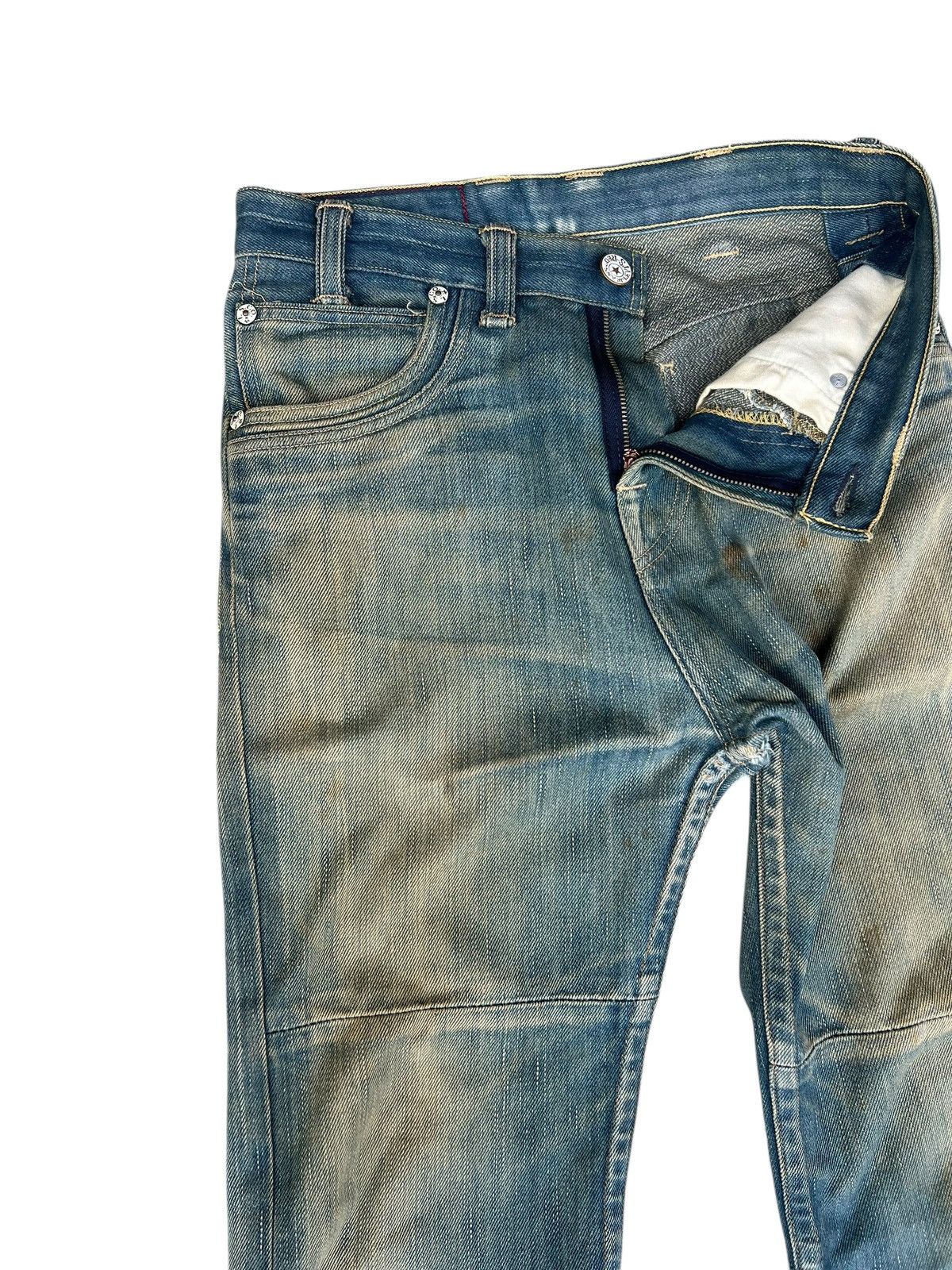 Levi's 2004 Levi’s Red Dirty Mud Stains Denim Patchwork Jeans Thick Size US 29 - 8 Thumbnail