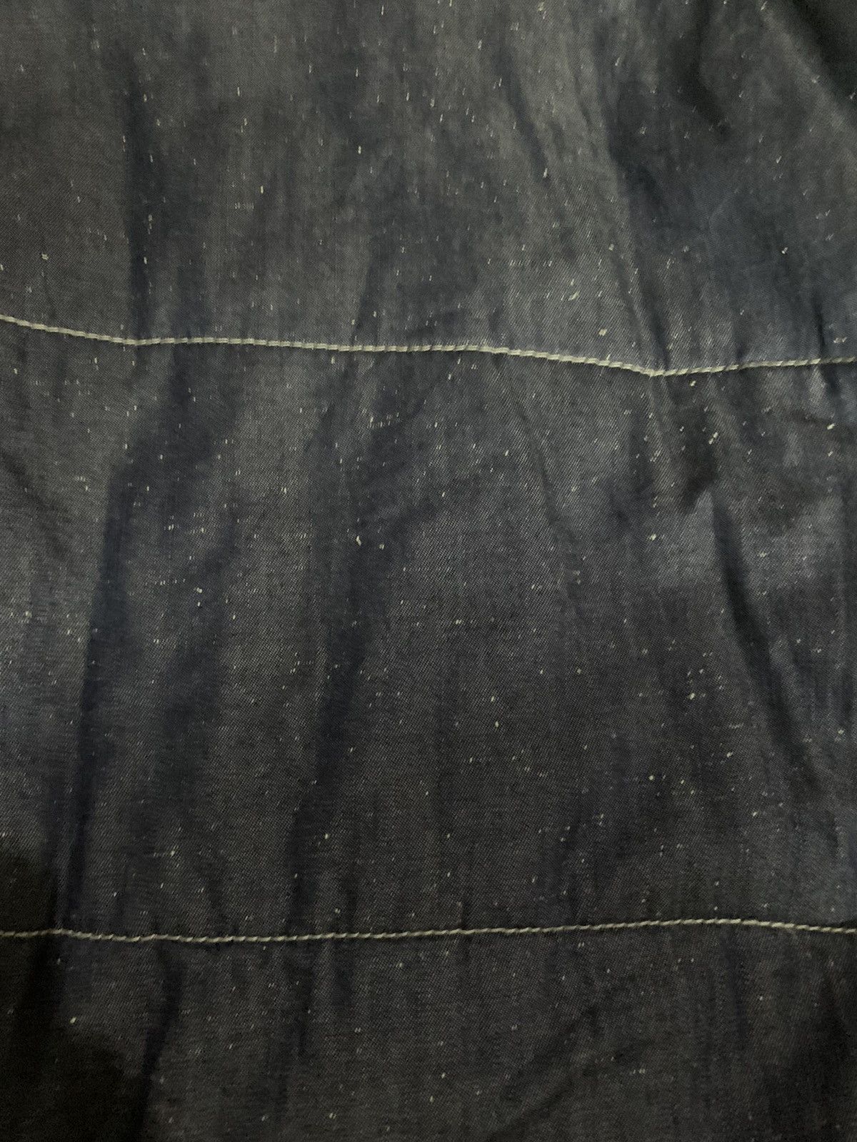Mercibeaucoup Pillow neck indigo dye puffer denim jacket